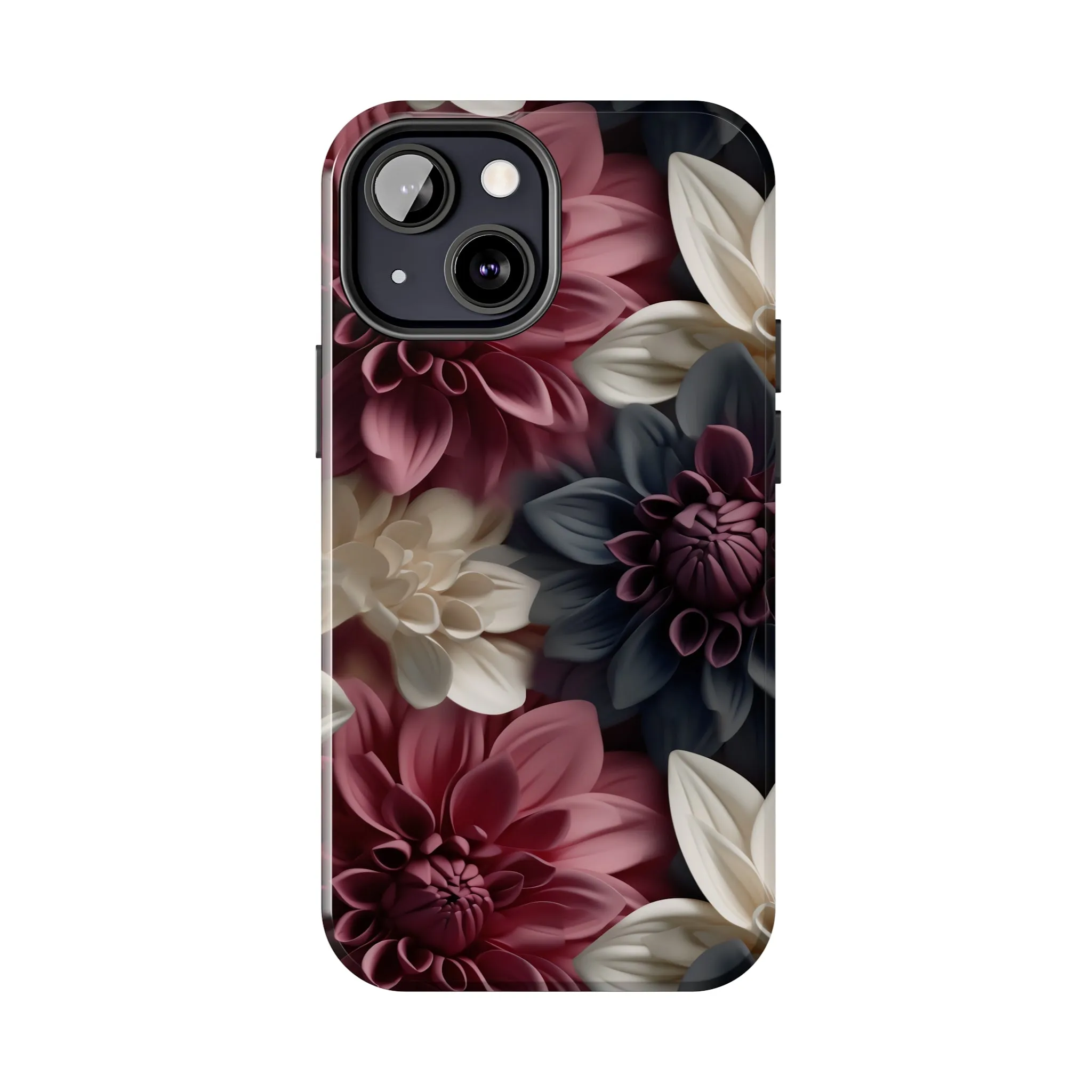 Elegant Dahlias design Tough Phone Case compatible with a large variety of iPhone models, Birthday Gift, Phone Case