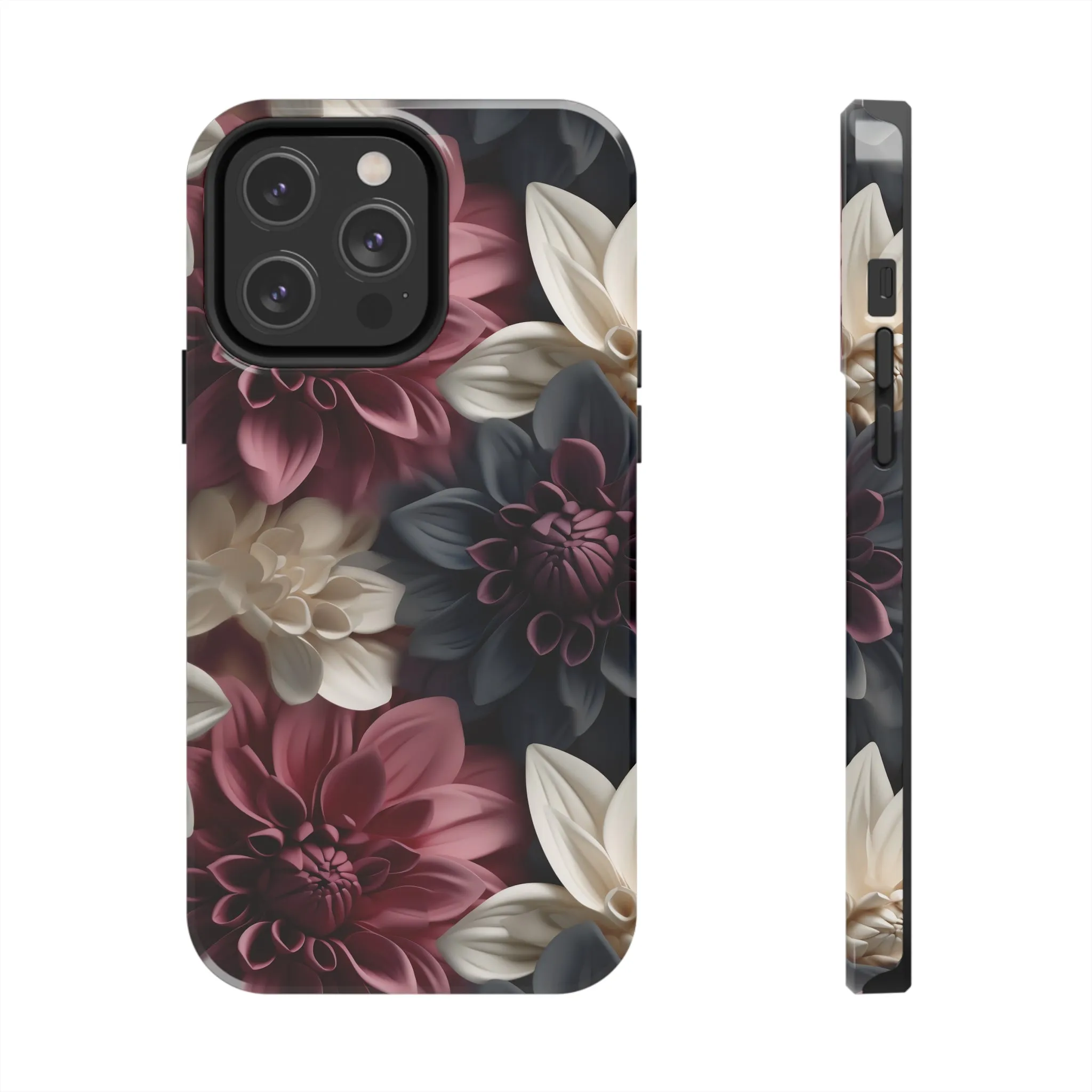 Elegant Dahlias design Tough Phone Case compatible with a large variety of iPhone models, Birthday Gift, Phone Case