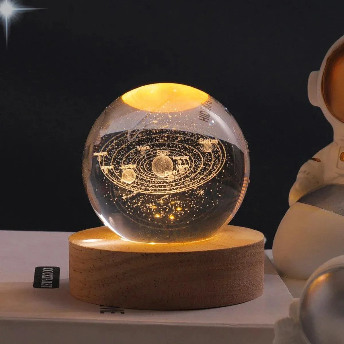 Enchanting 3D Galaxy Moon Lamp - Soothing LED Night Light for Kids & Home Decor