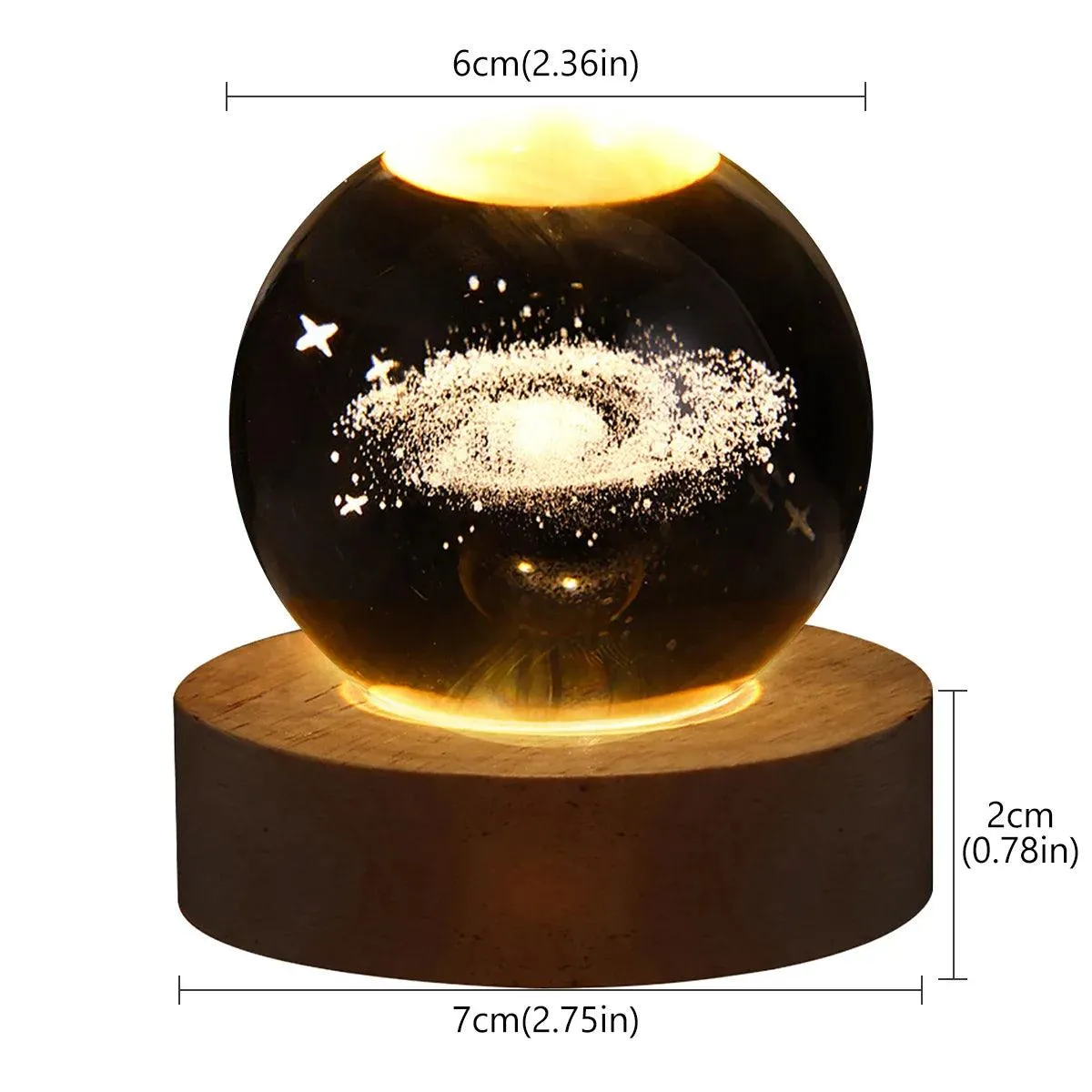 Enchanting 3D Galaxy Moon Lamp - Soothing LED Night Light for Kids & Home Decor