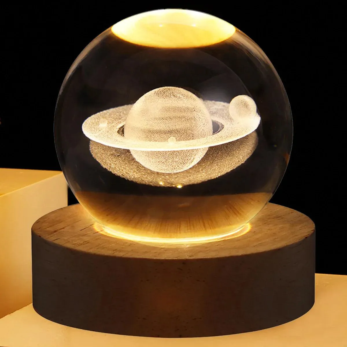 Enchanting 3D Galaxy Moon Lamp - Soothing LED Night Light for Kids & Home Decor