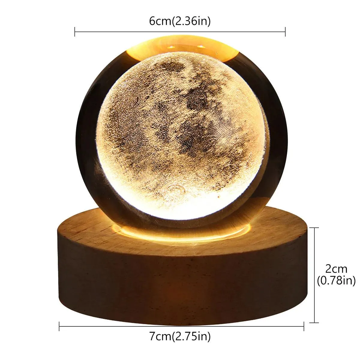 Enchanting 3D Galaxy Moon Lamp - Soothing LED Night Light for Kids & Home Decor