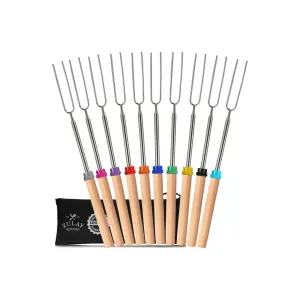 Extendable Marshmallow Roasting Sticks, 10 Pack