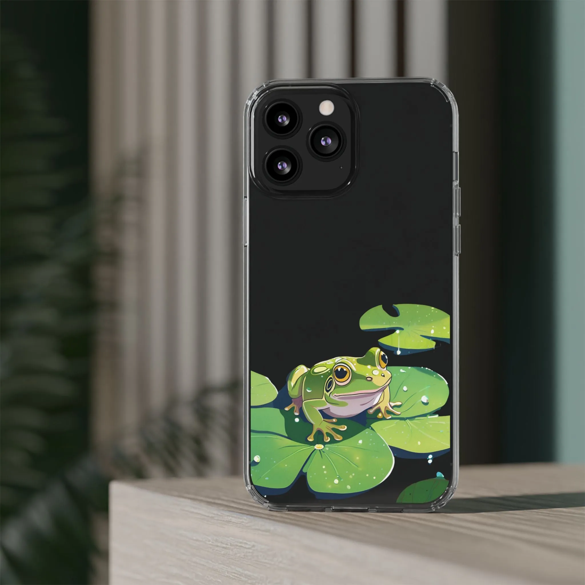 Frog Design Clear Phone Case - Nature Inspired, Perfect for Nature Lovers