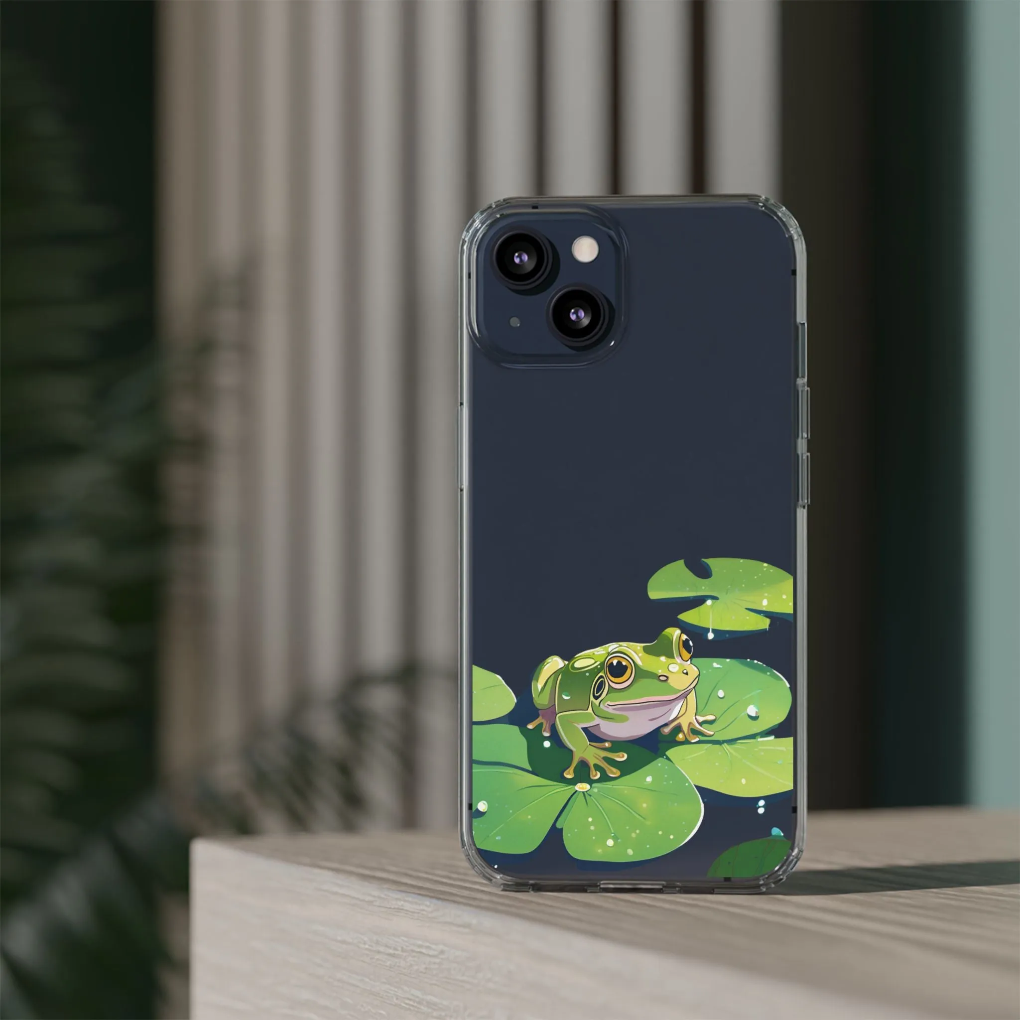 Frog Design Clear Phone Case - Nature Inspired, Perfect for Nature Lovers