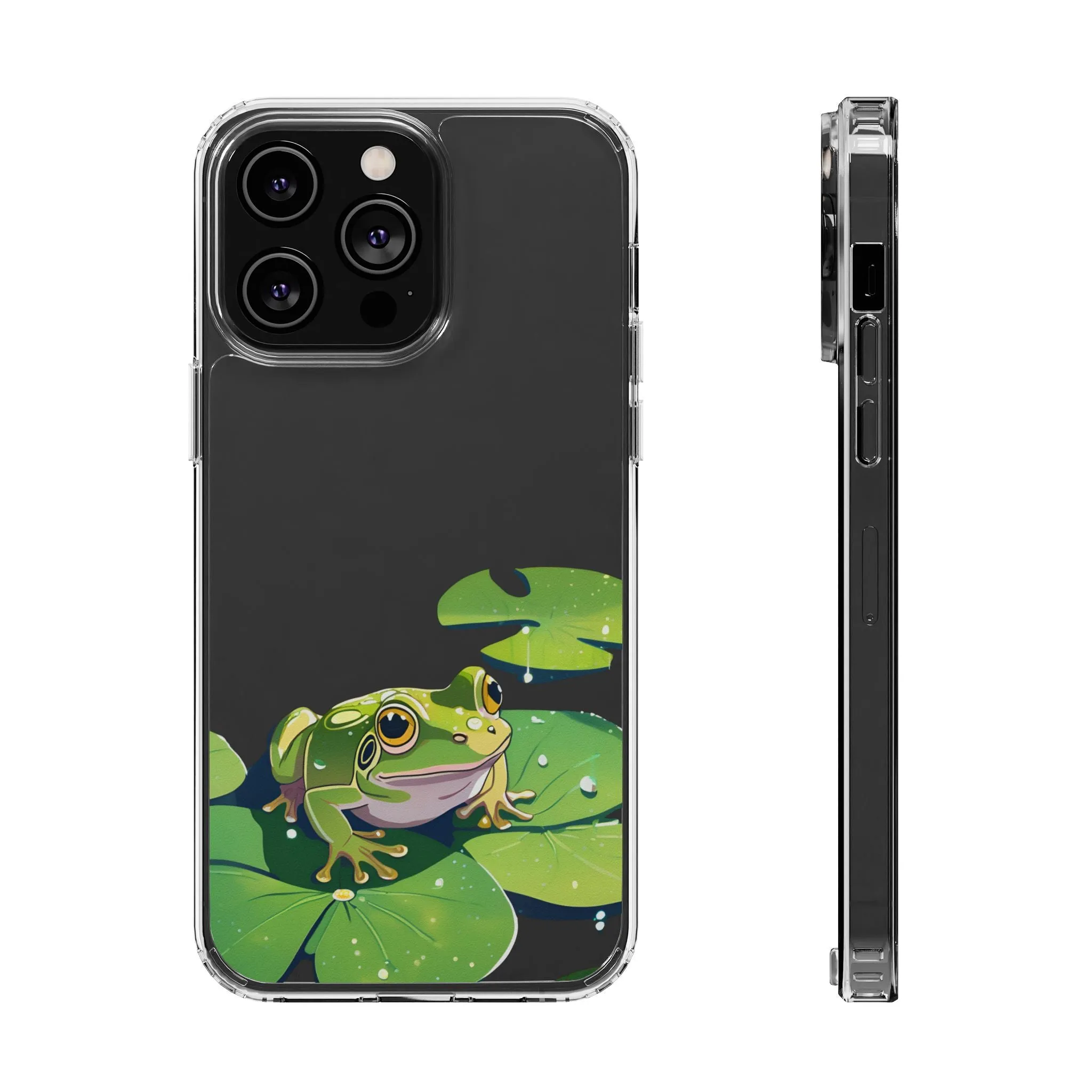 Frog Design Clear Phone Case - Nature Inspired, Perfect for Nature Lovers