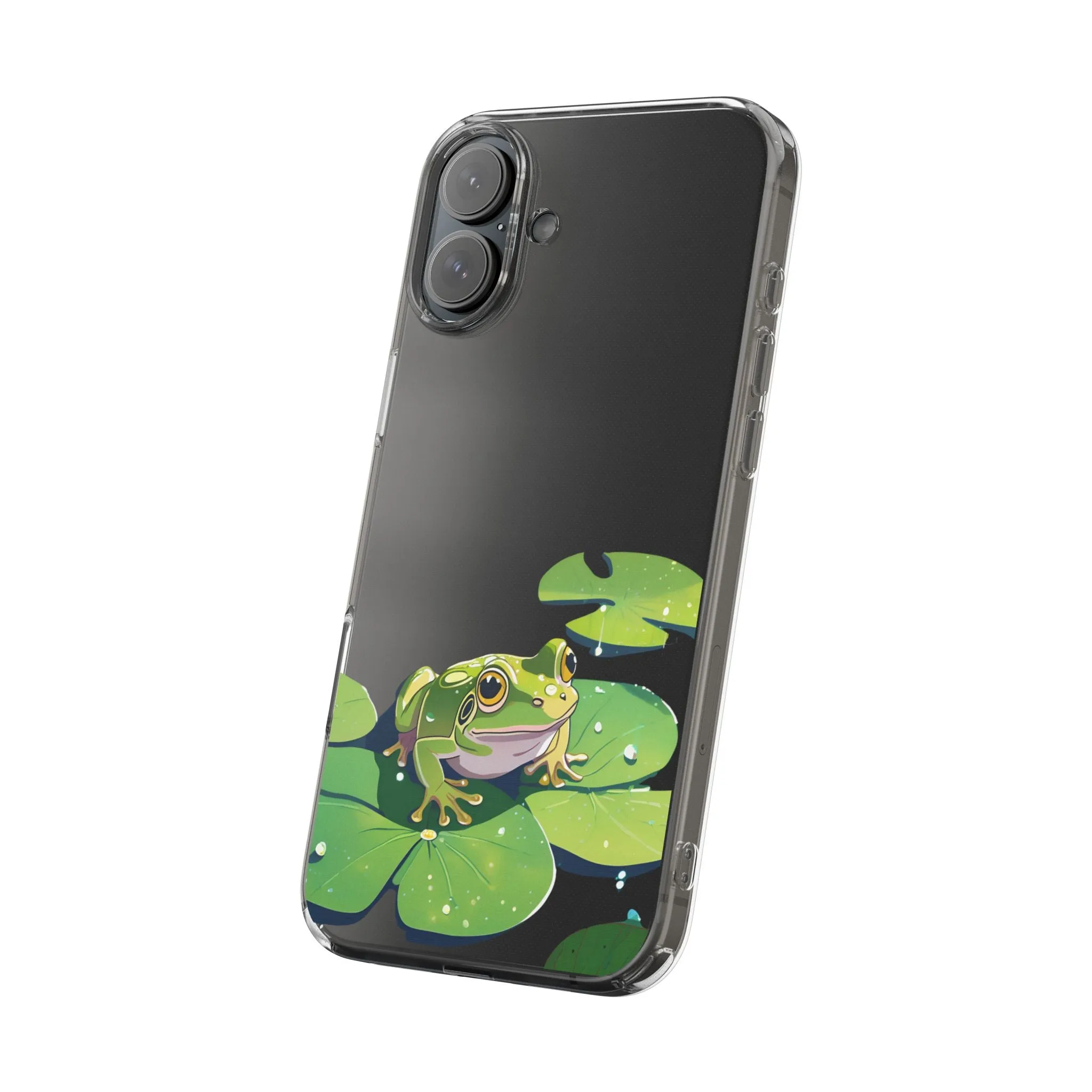 Frog Design Clear Phone Case - Nature Inspired, Perfect for Nature Lovers