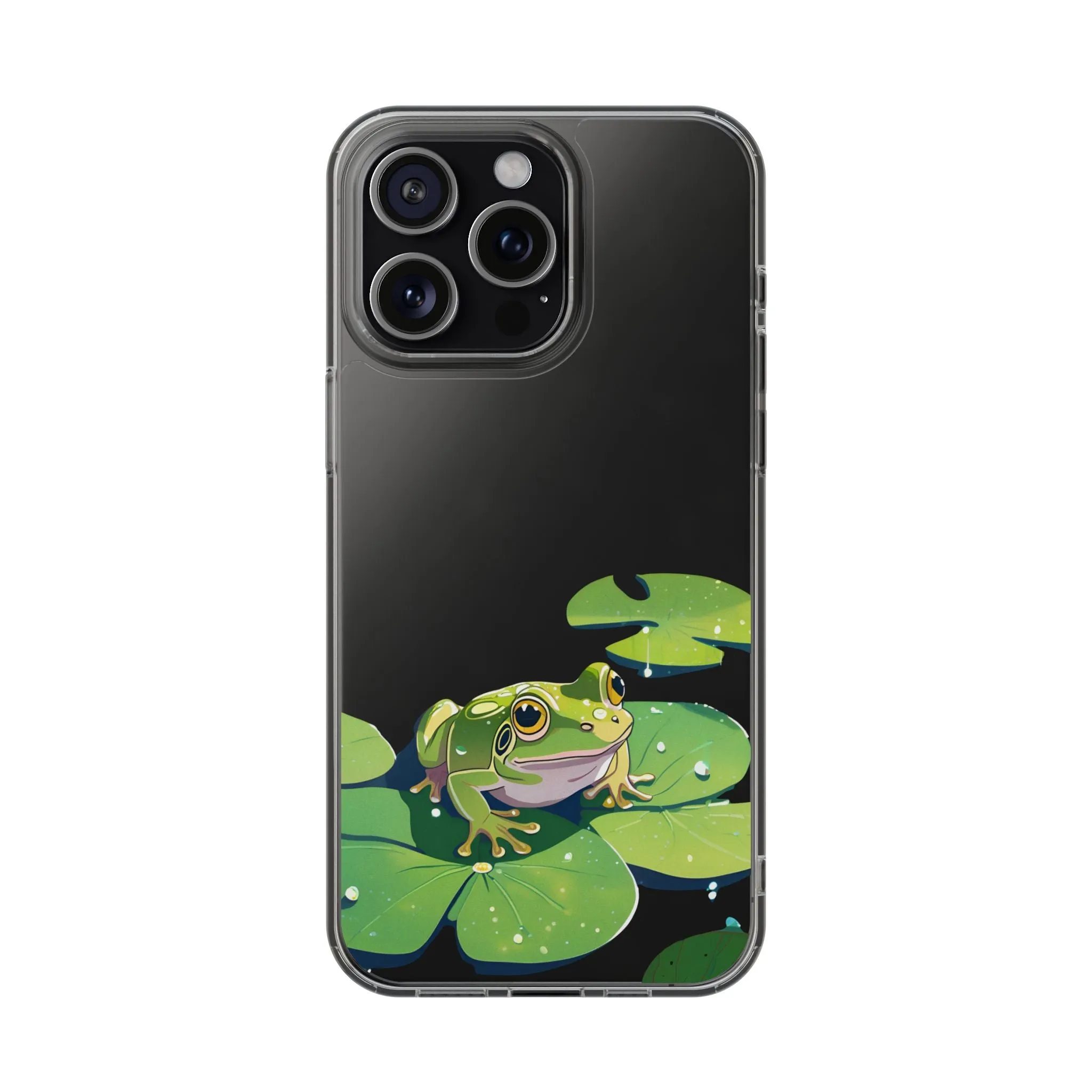 Frog Design Clear Phone Case - Nature Inspired, Perfect for Nature Lovers