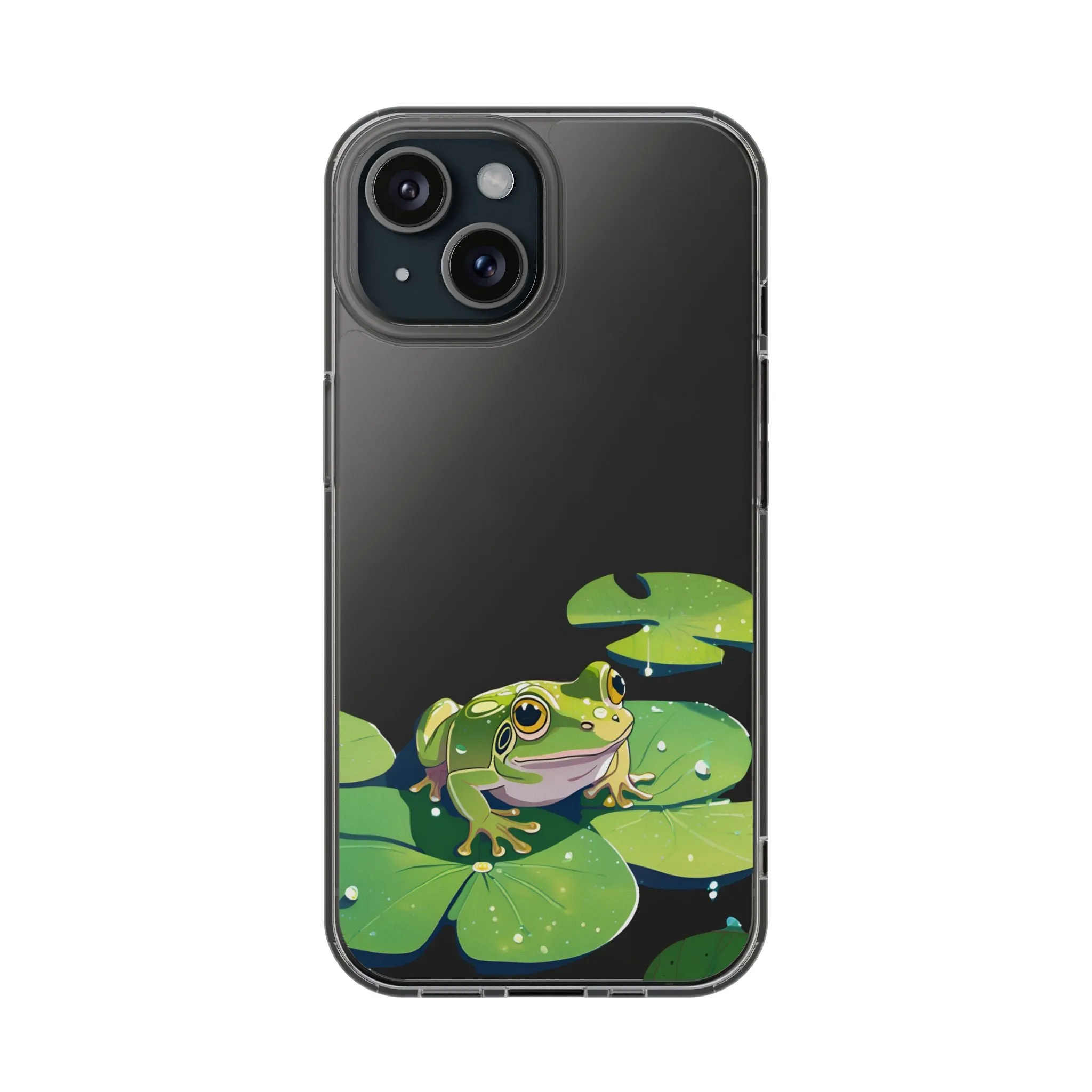 Frog Design Clear Phone Case - Nature Inspired, Perfect for Nature Lovers