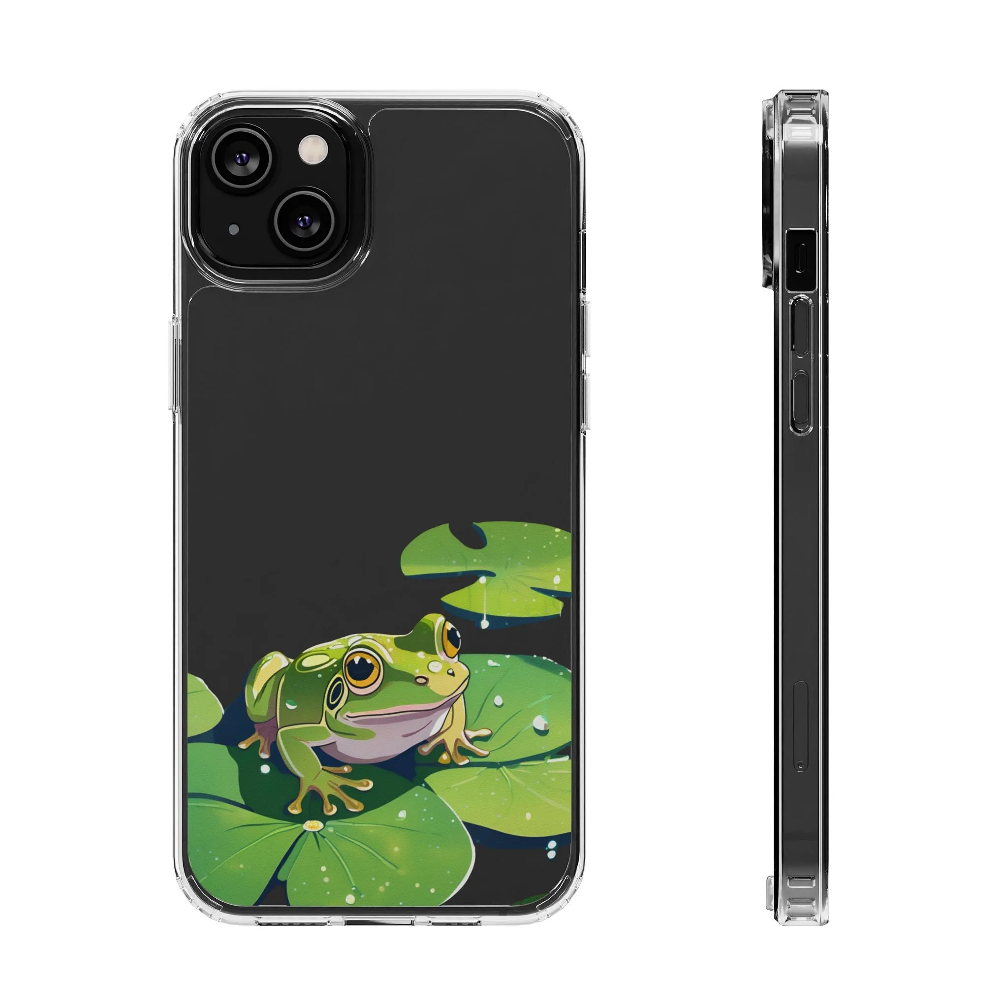 Frog Design Clear Phone Case - Nature Inspired, Perfect for Nature Lovers