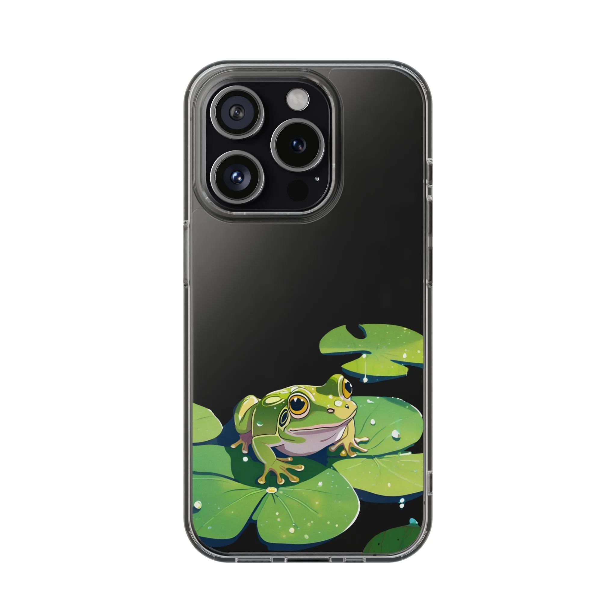 Frog Design Clear Phone Case - Nature Inspired, Perfect for Nature Lovers