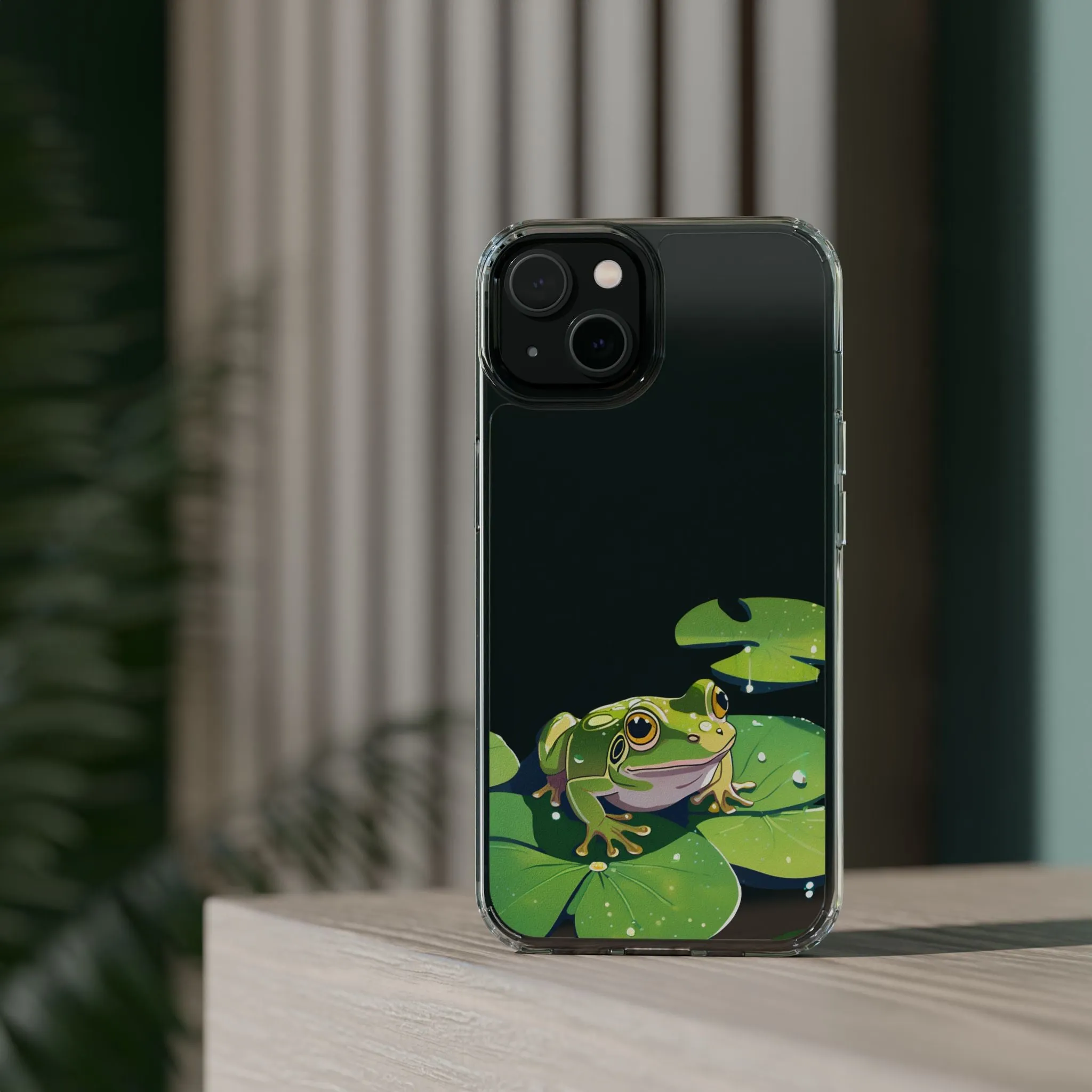 Frog Design Clear Phone Case - Nature Inspired, Perfect for Nature Lovers