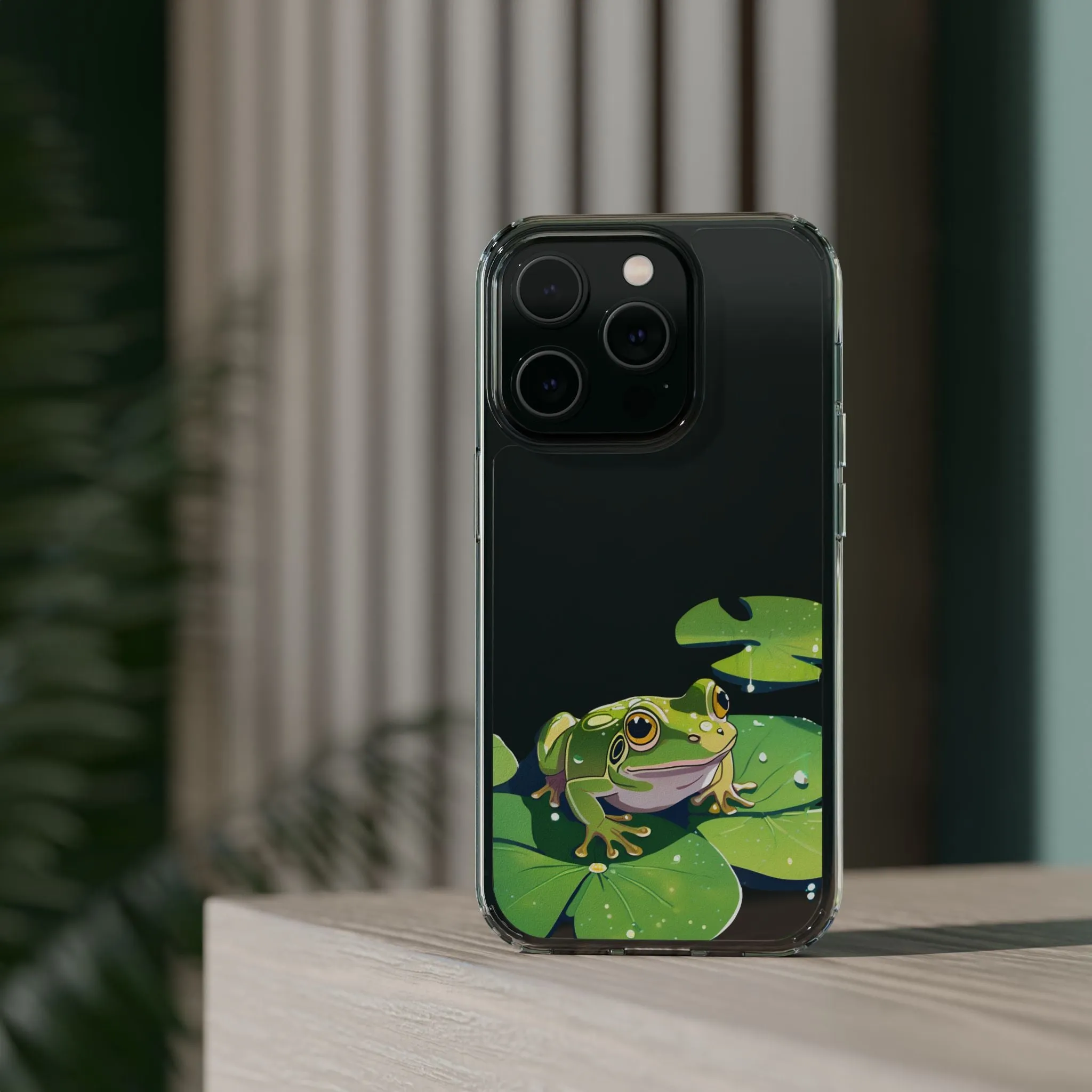 Frog Design Clear Phone Case - Nature Inspired, Perfect for Nature Lovers