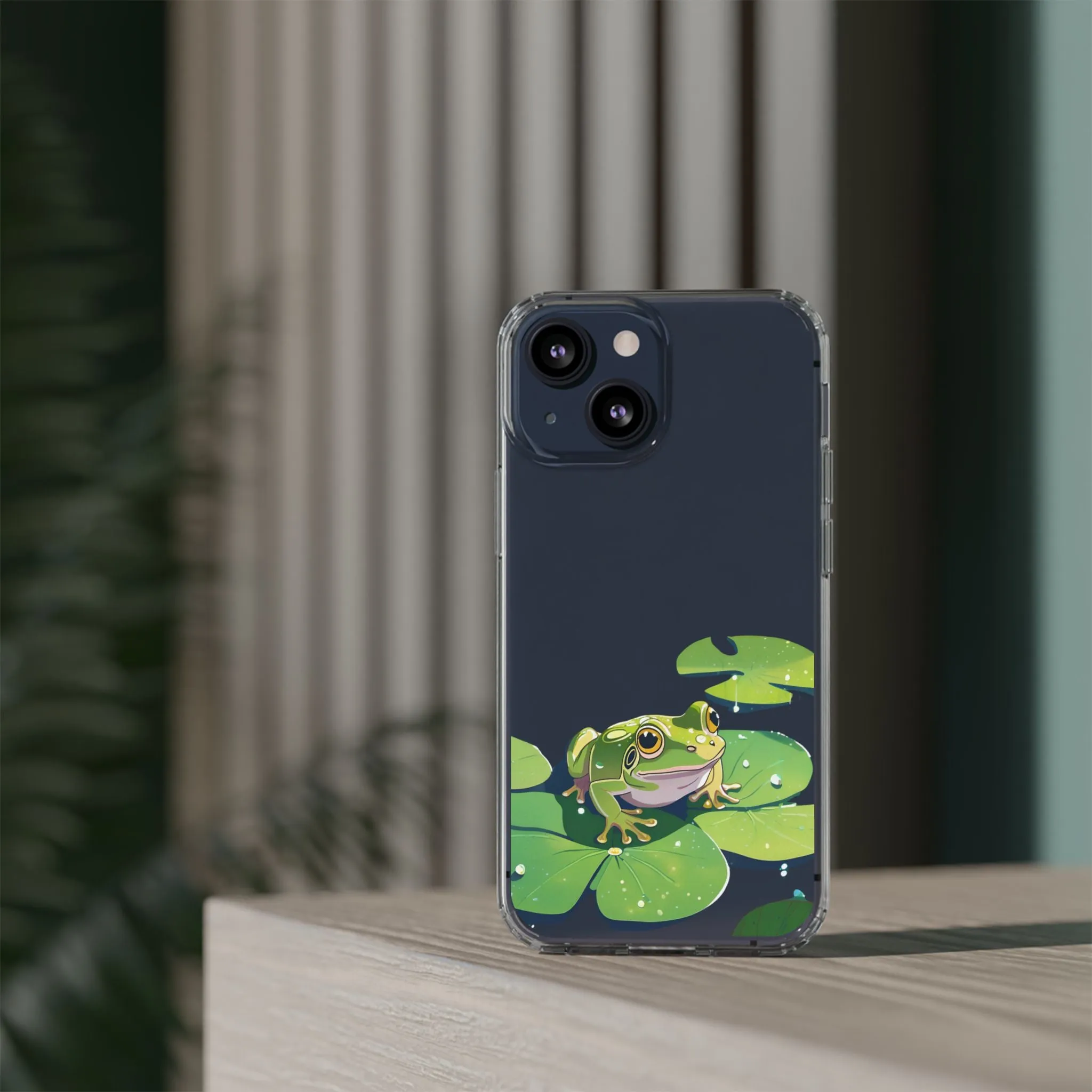 Frog Design Clear Phone Case - Nature Inspired, Perfect for Nature Lovers