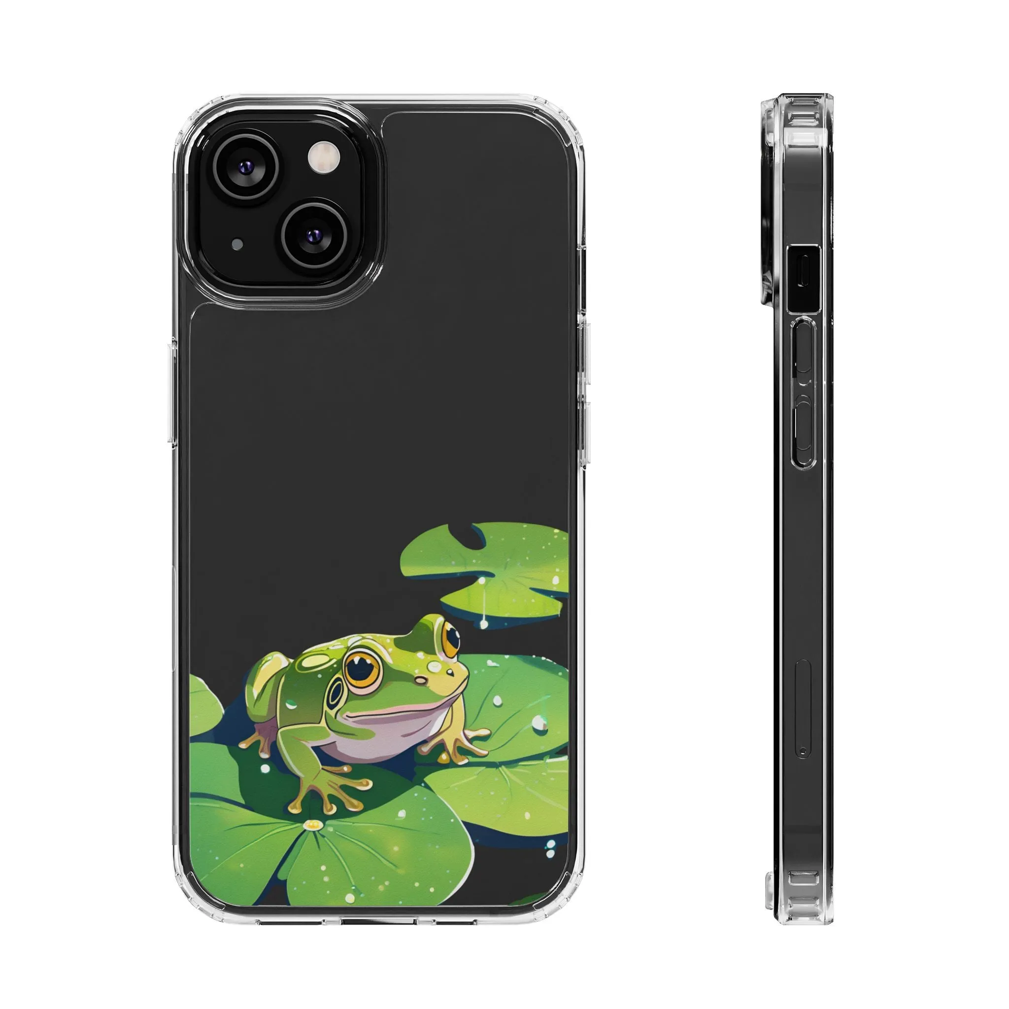 Frog Design Clear Phone Case - Nature Inspired, Perfect for Nature Lovers