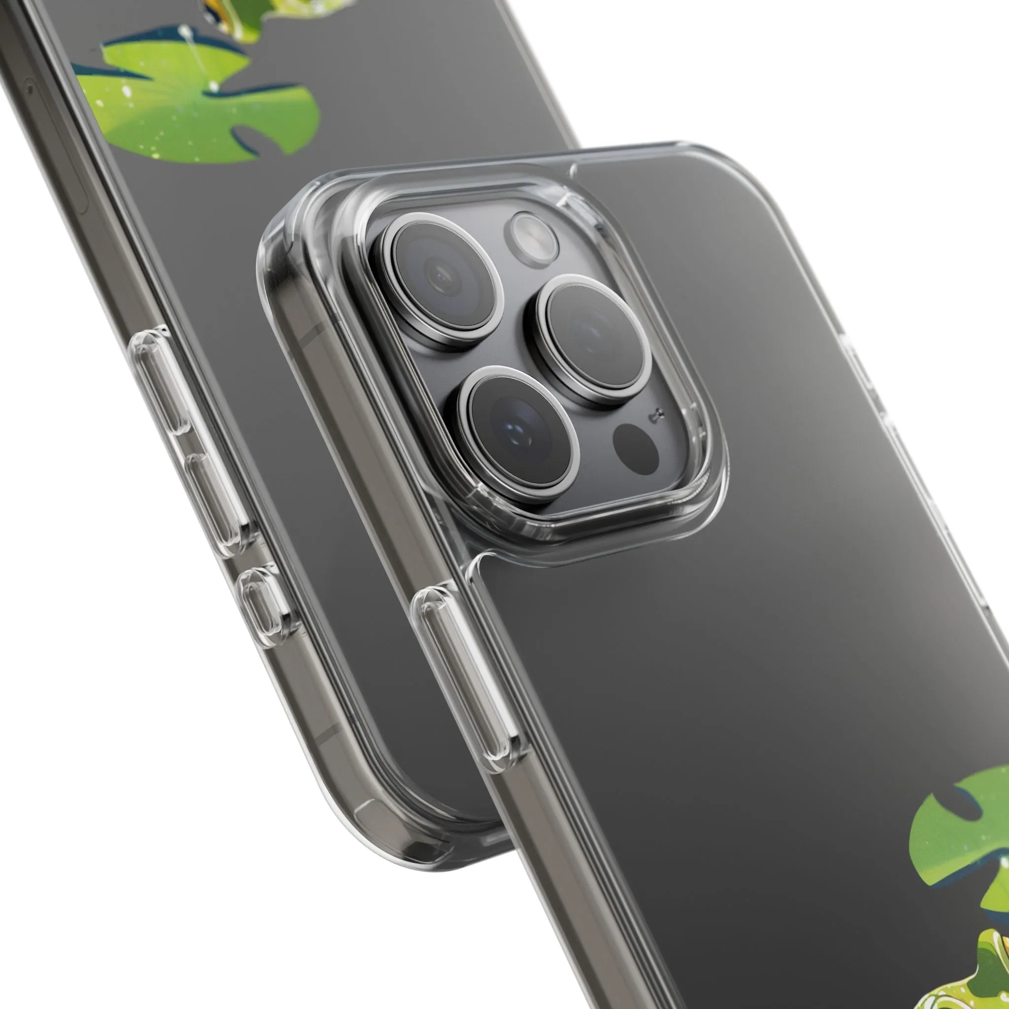 Frog Design Clear Phone Case - Nature Inspired, Perfect for Nature Lovers