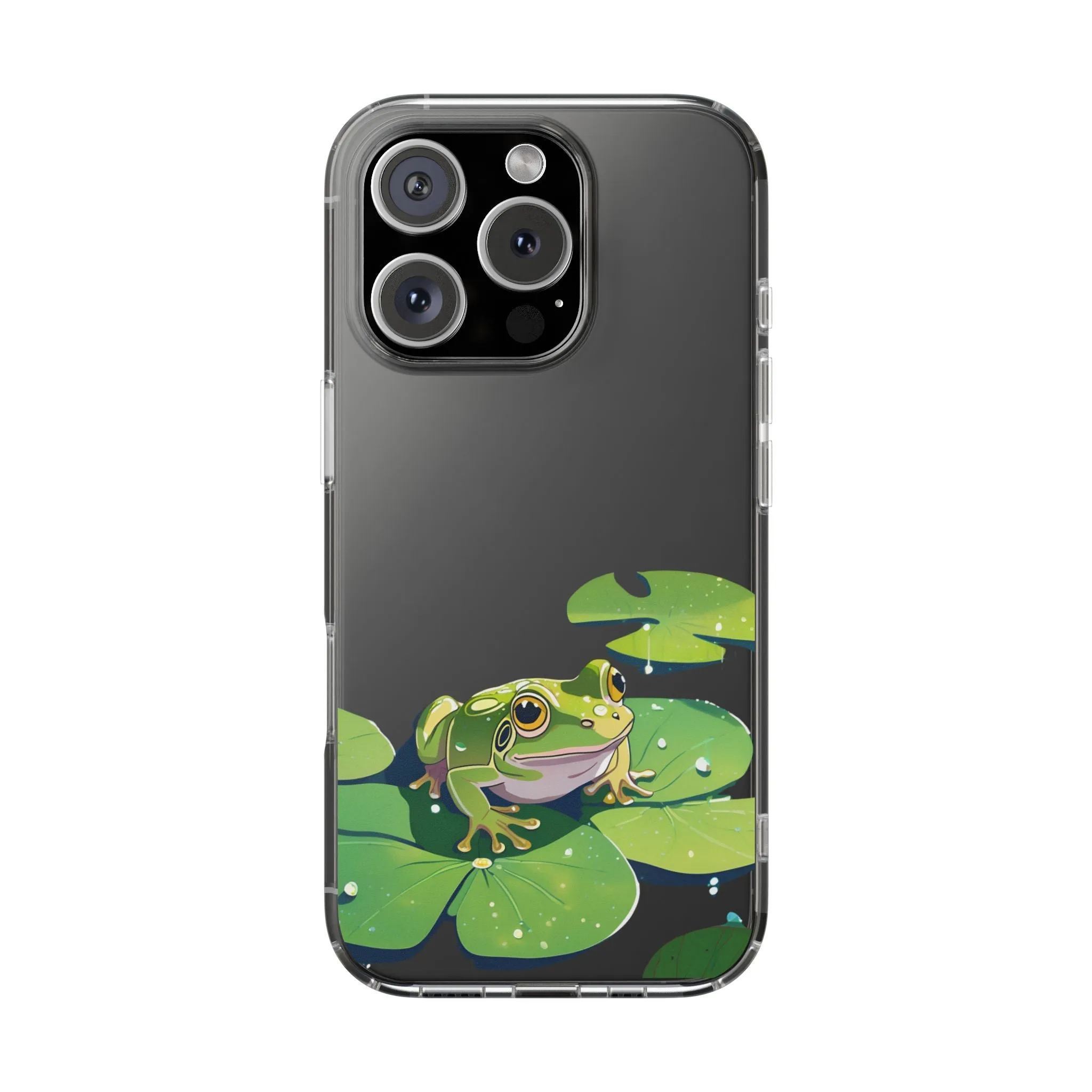 Frog Design Clear Phone Case - Nature Inspired, Perfect for Nature Lovers