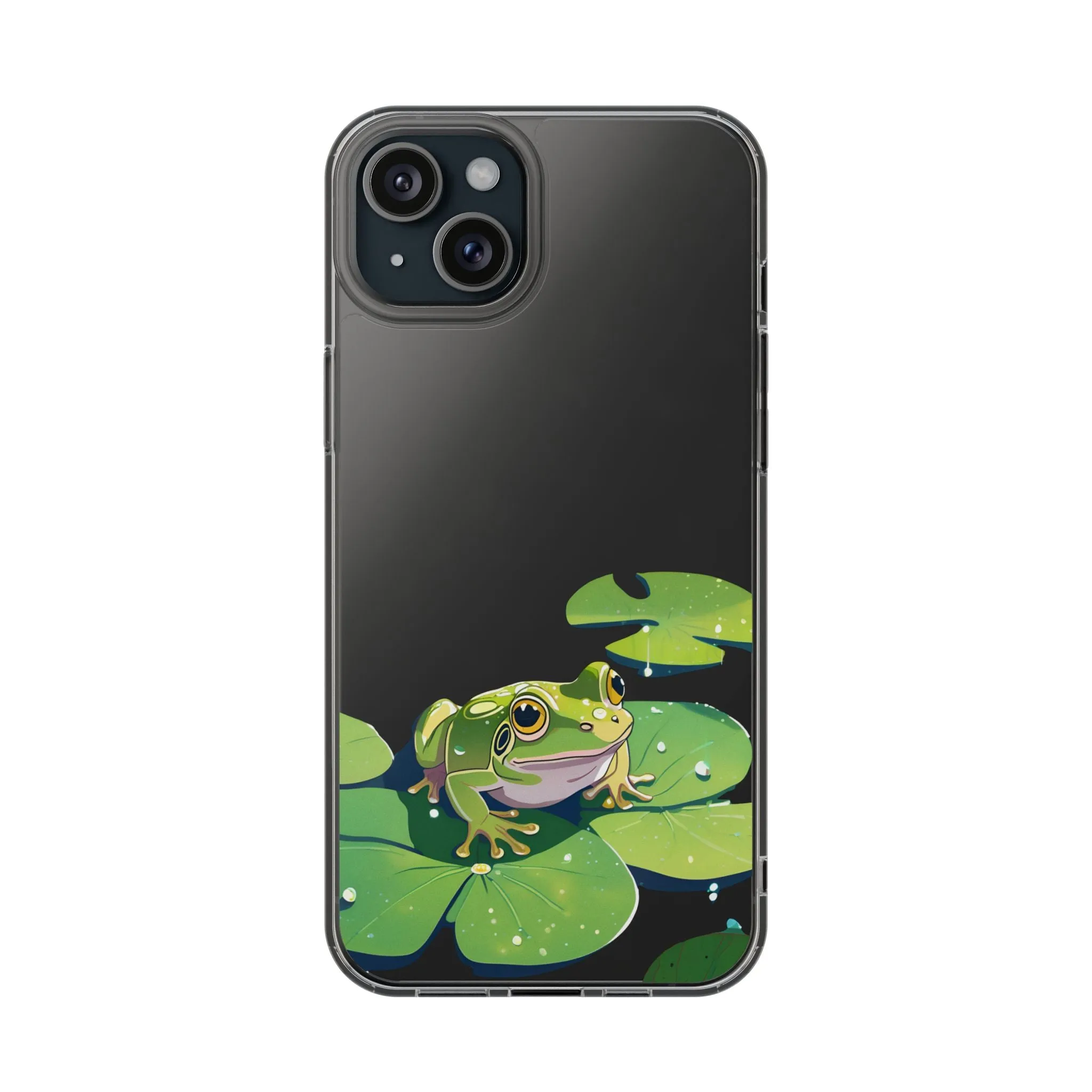 Frog Design Clear Phone Case - Nature Inspired, Perfect for Nature Lovers