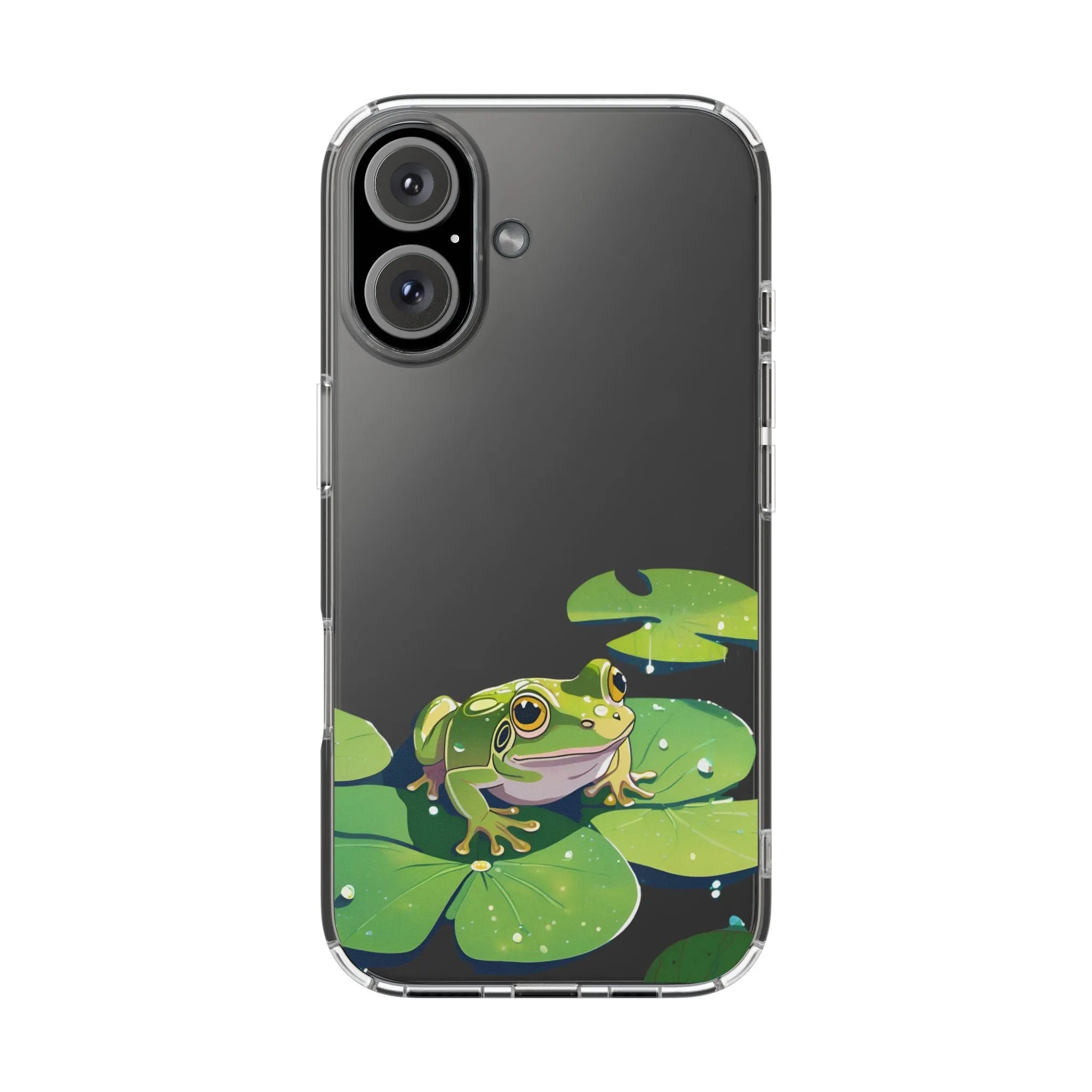 Frog Design Clear Phone Case - Nature Inspired, Perfect for Nature Lovers