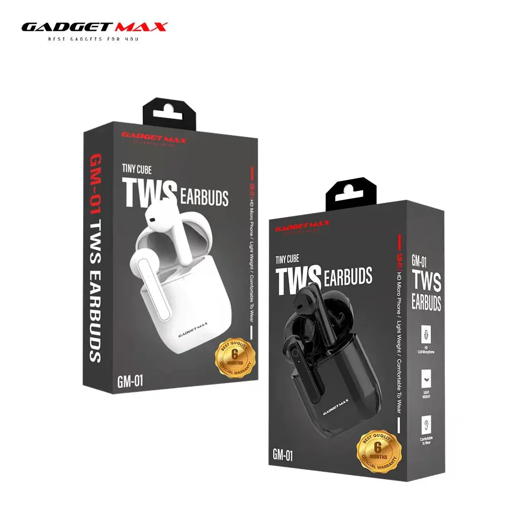 GADGET MAX GM-01 TWS BLUETOOTH TWS Earbuds - WHITE