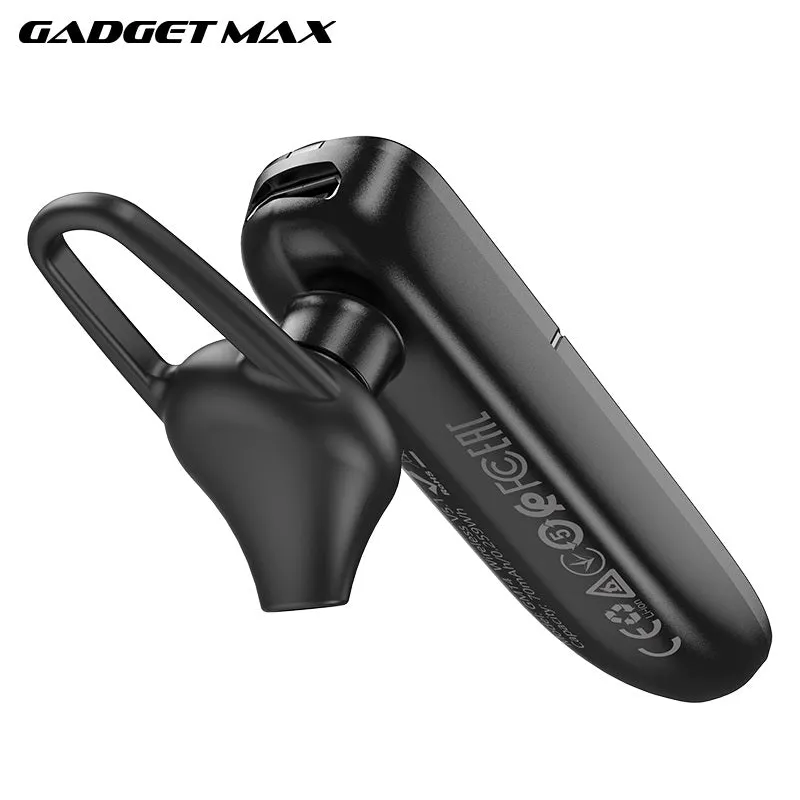 GADGET MAX GM14 BUSINESS BLUETOOTH HEADSET (V5.0), Signle Bluetooth Earbud