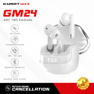 GADGET MAX GM24 WIRELESS ACTIVE NOISE CANCELLATION TWS Earbuds (ANC ENC)