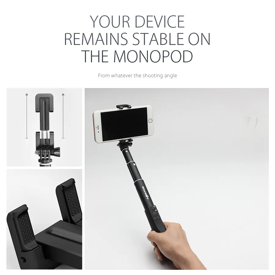 GOPRO/SMARTPHONE EXTENDABLE BLUETOOTH SELFIE STICK