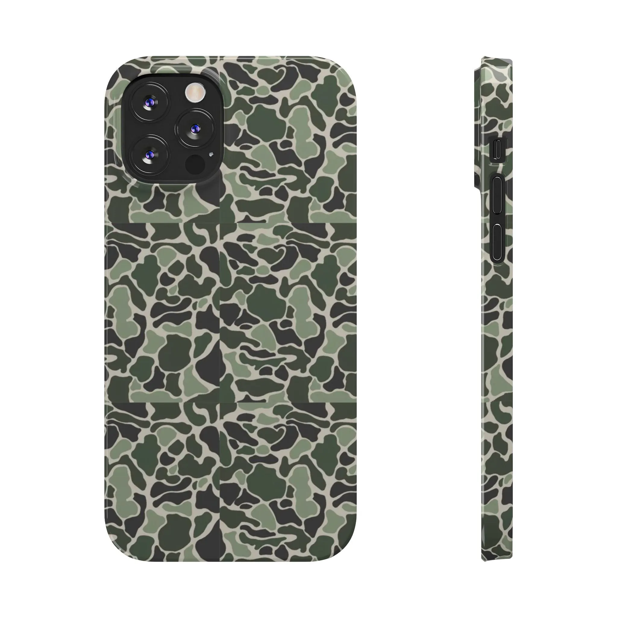 Green Old Skool Camo Slim IPhone Cases