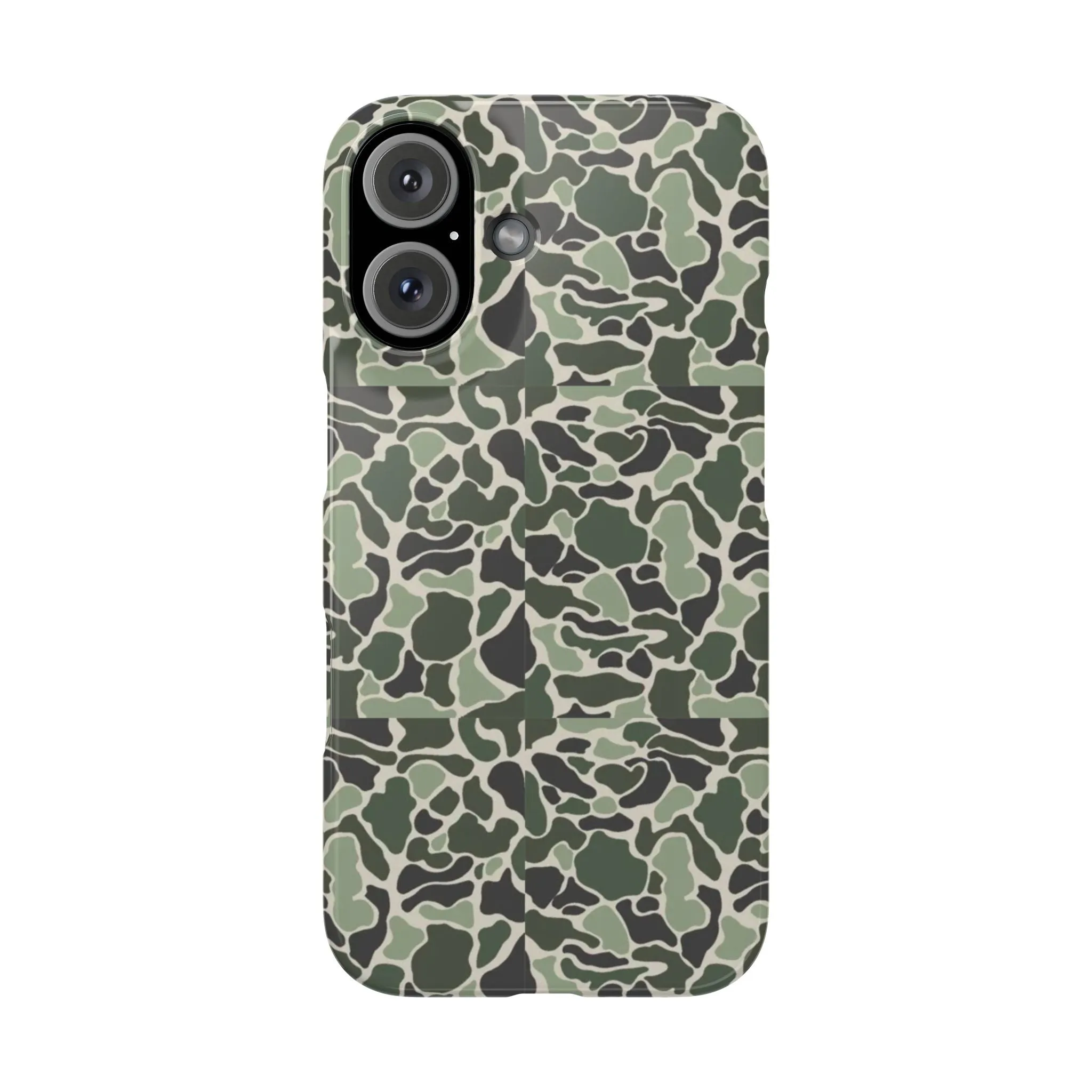 Green Old Skool Camo Slim IPhone Cases