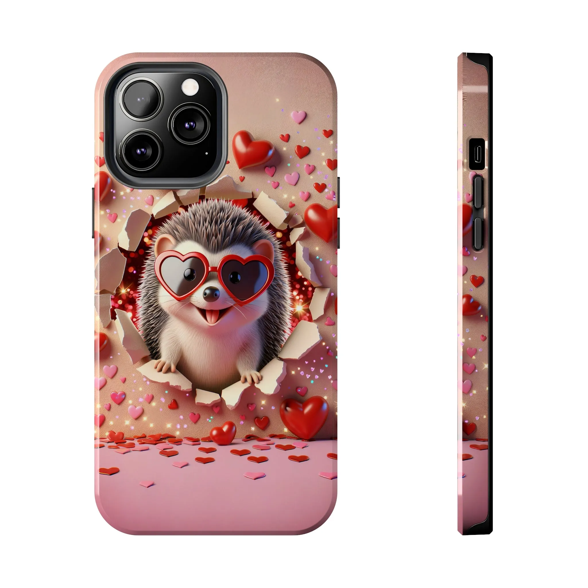 Hole in the wall Hedgehog Digital print Design Tough Phone Case compatible with a large variety of iPhone models, Gift, Phone Case