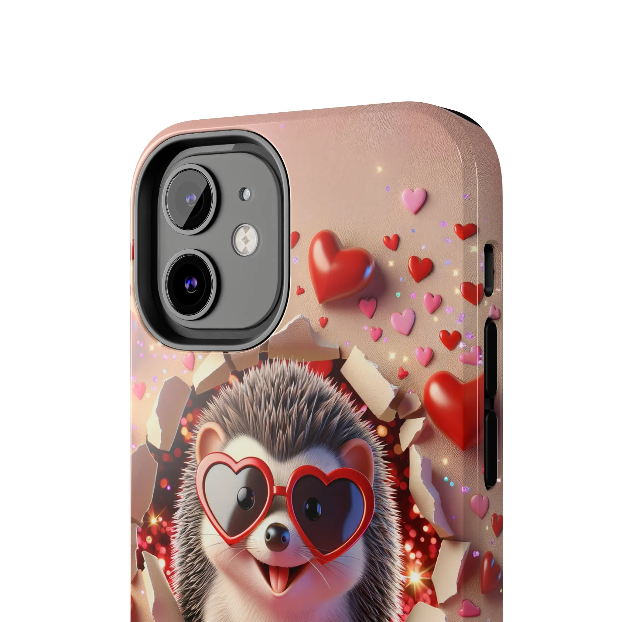 Hole in the wall Hedgehog Digital print Design Tough Phone Case compatible with a large variety of iPhone models, Gift, Phone Case