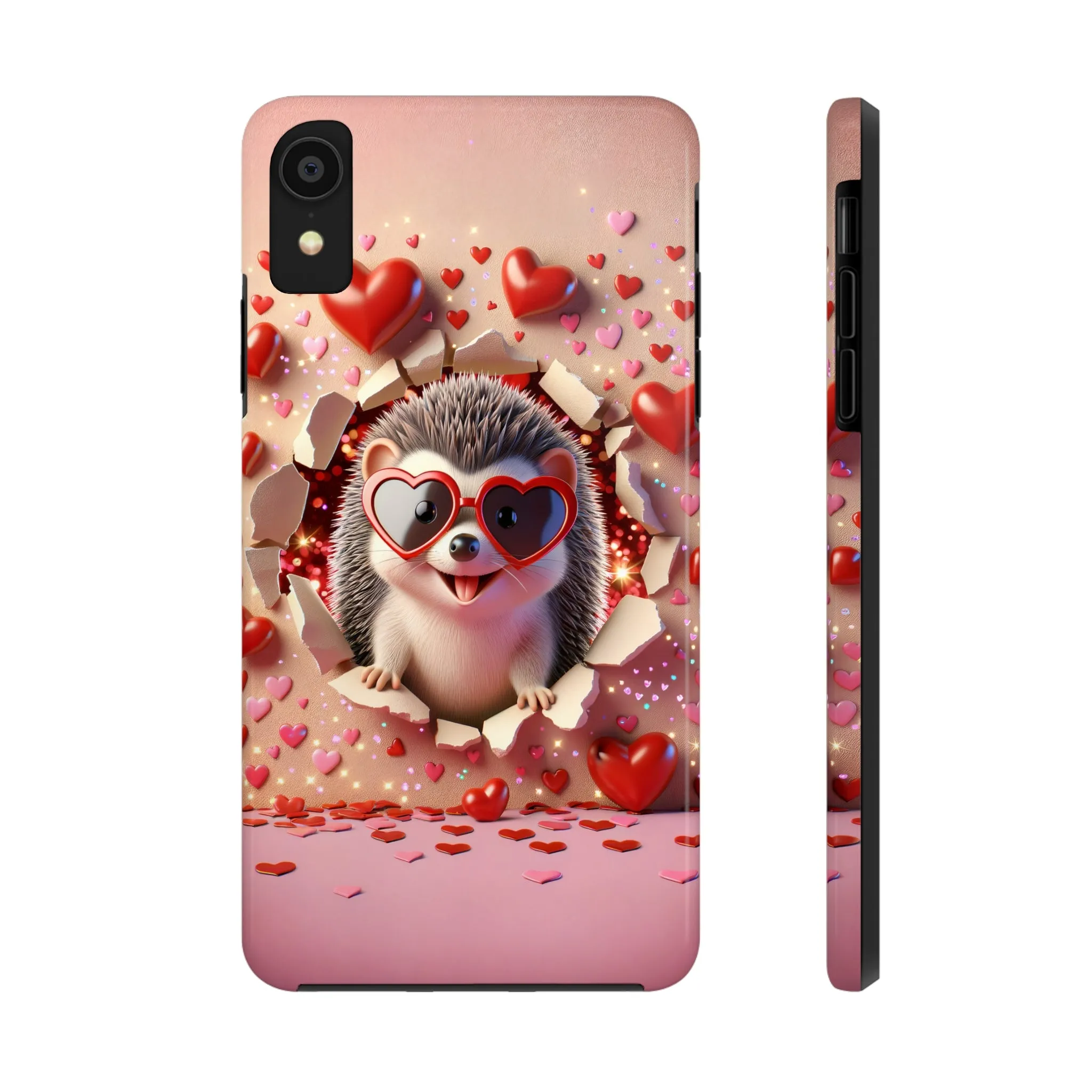 Hole in the wall Hedgehog Digital print Design Tough Phone Case compatible with a large variety of iPhone models, Gift, Phone Case