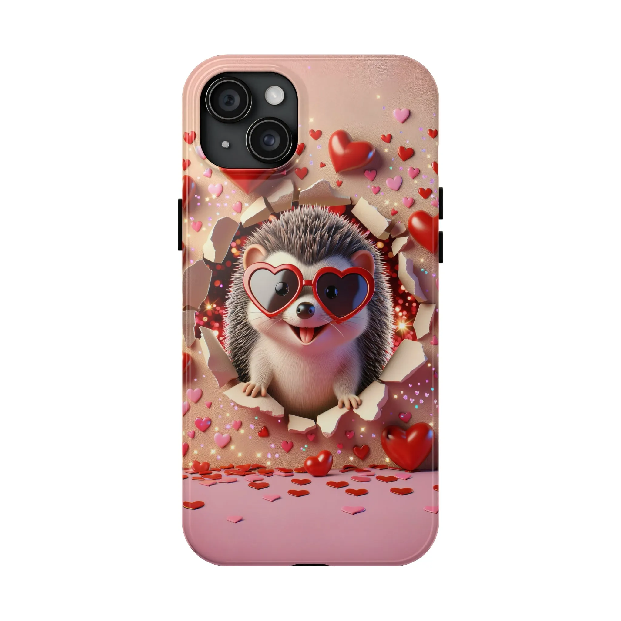 Hole in the wall Hedgehog Digital print Design Tough Phone Case compatible with a large variety of iPhone models, Gift, Phone Case