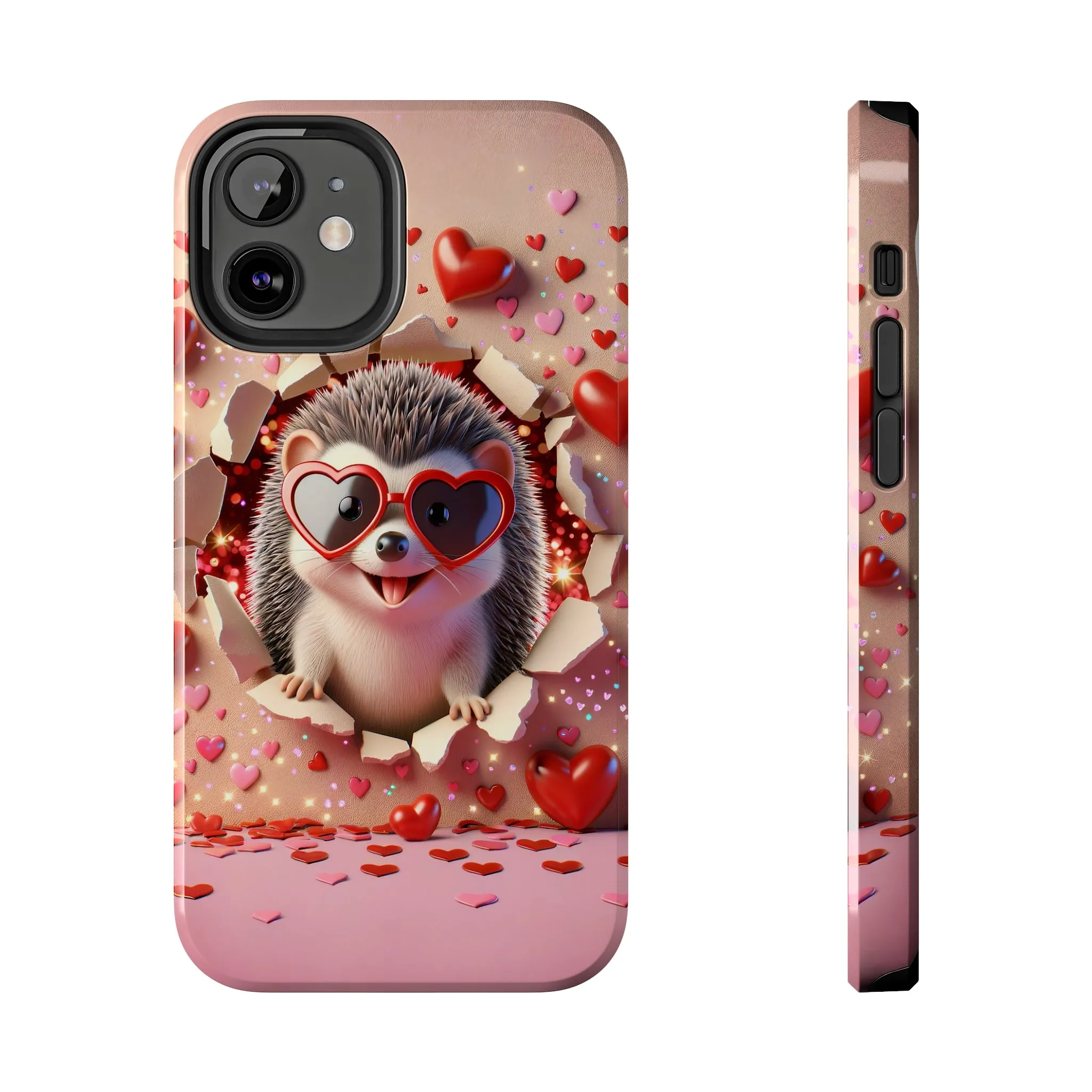 Hole in the wall Hedgehog Digital print Design Tough Phone Case compatible with a large variety of iPhone models, Gift, Phone Case