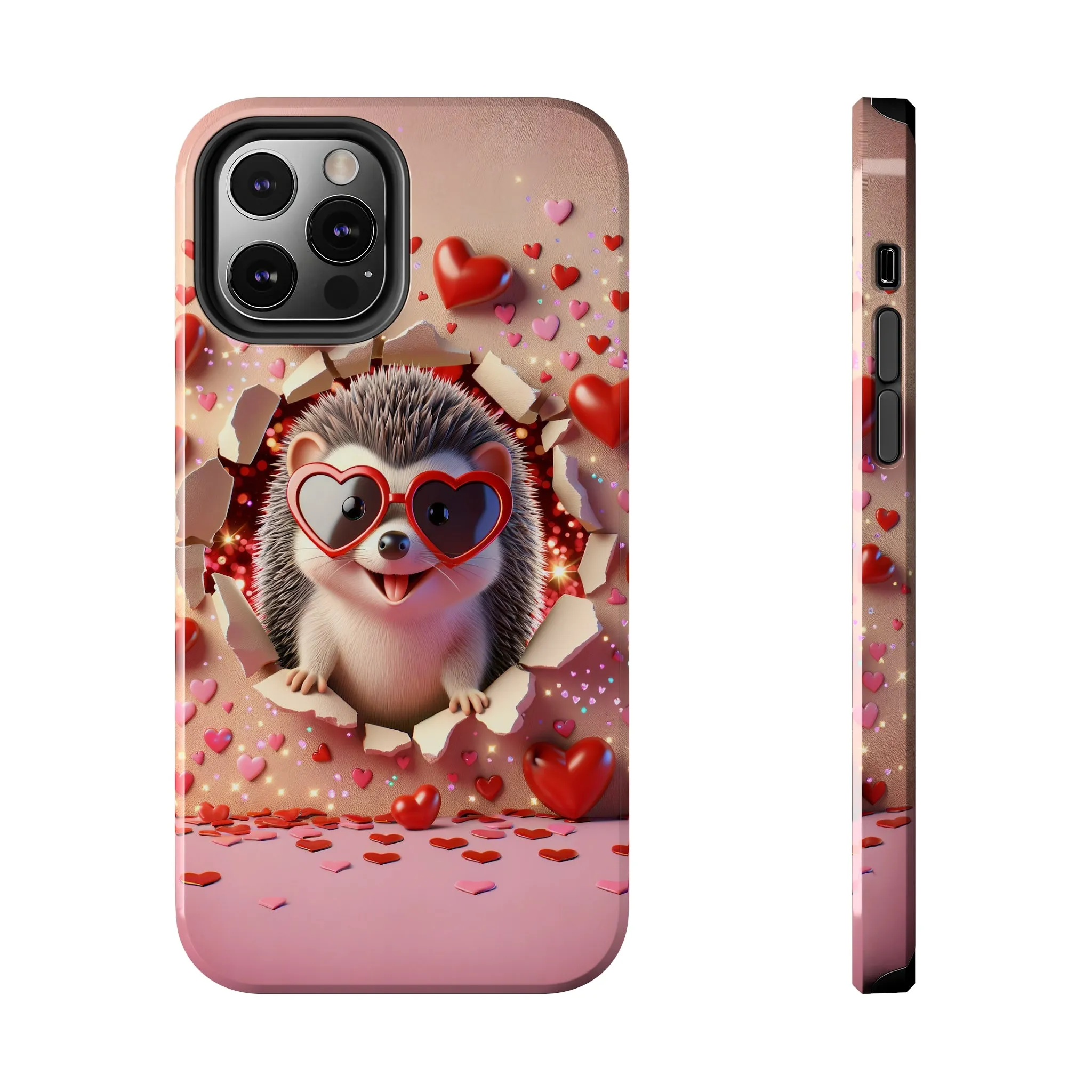 Hole in the wall Hedgehog Digital print Design Tough Phone Case compatible with a large variety of iPhone models, Gift, Phone Case