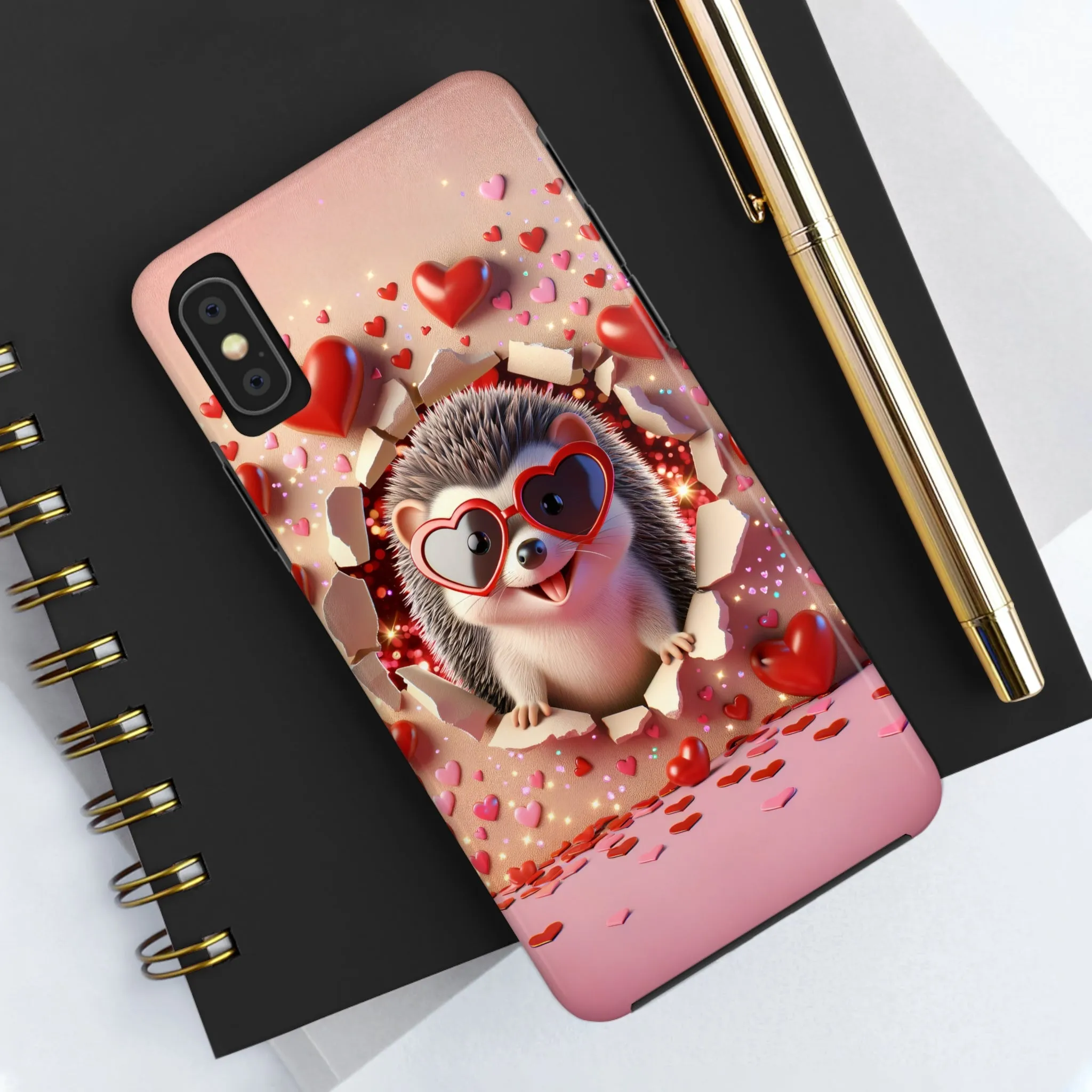 Hole in the wall Hedgehog Digital print Design Tough Phone Case compatible with a large variety of iPhone models, Gift, Phone Case