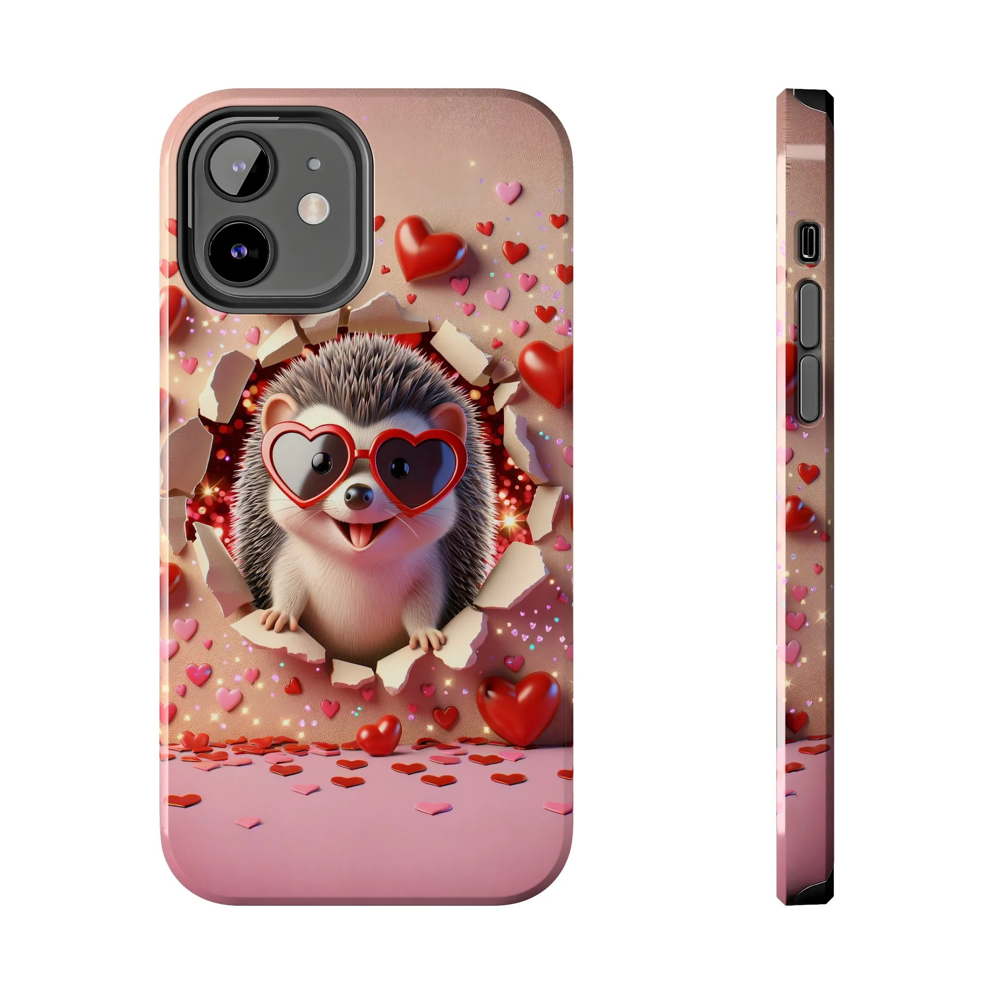 Hole in the wall Hedgehog Digital print Design Tough Phone Case compatible with a large variety of iPhone models, Gift, Phone Case