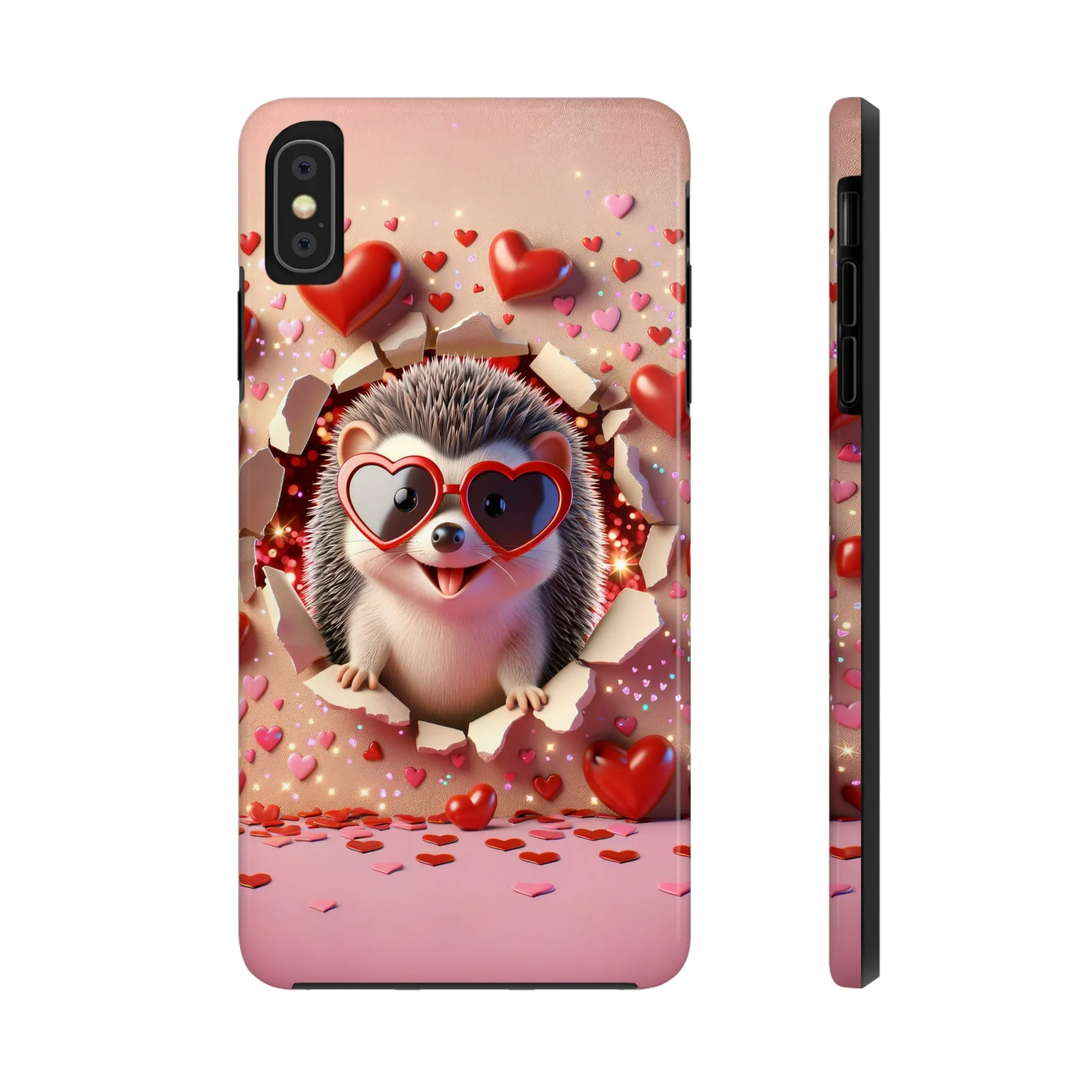 Hole in the wall Hedgehog Digital print Design Tough Phone Case compatible with a large variety of iPhone models, Gift, Phone Case