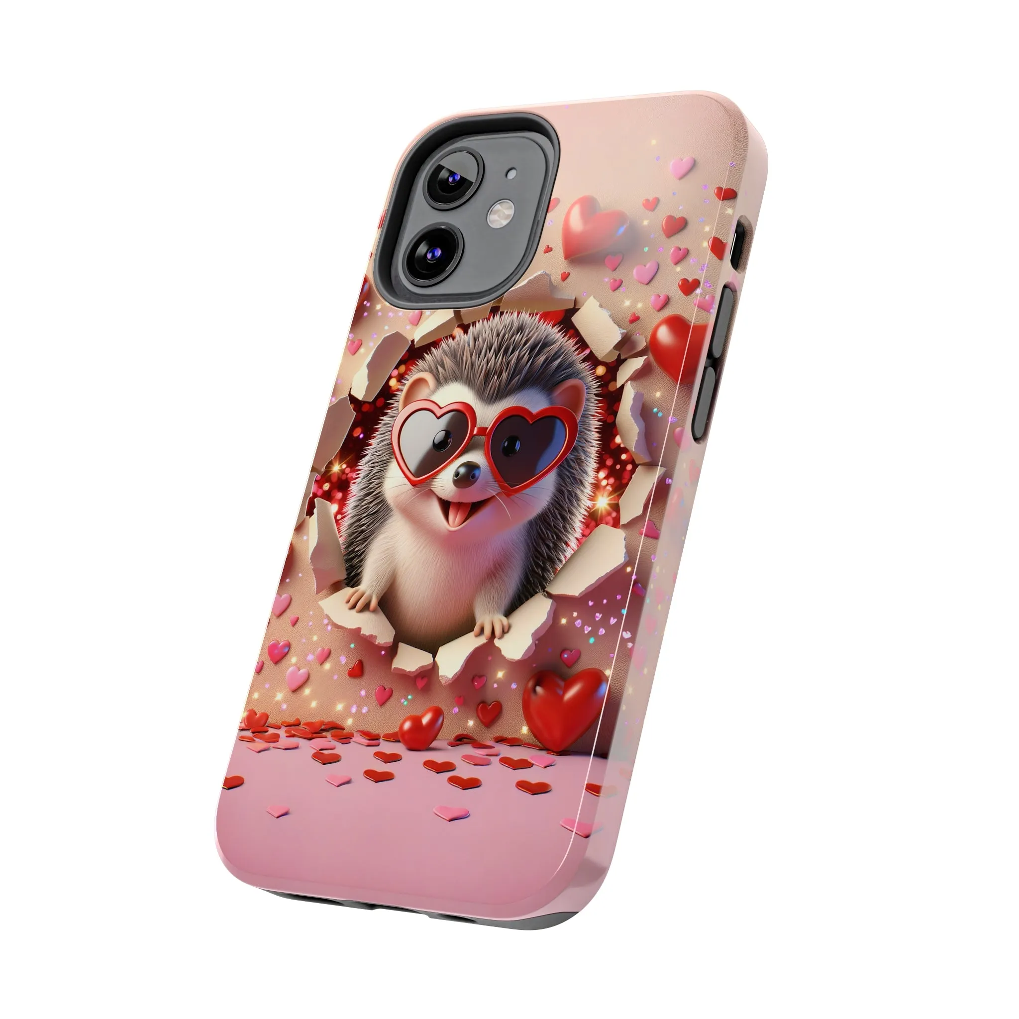 Hole in the wall Hedgehog Digital print Design Tough Phone Case compatible with a large variety of iPhone models, Gift, Phone Case