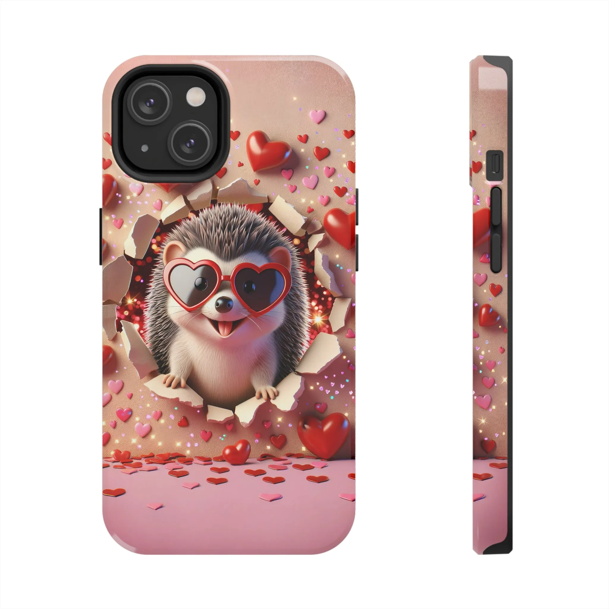 Hole in the wall Hedgehog Digital print Design Tough Phone Case compatible with a large variety of iPhone models, Gift, Phone Case