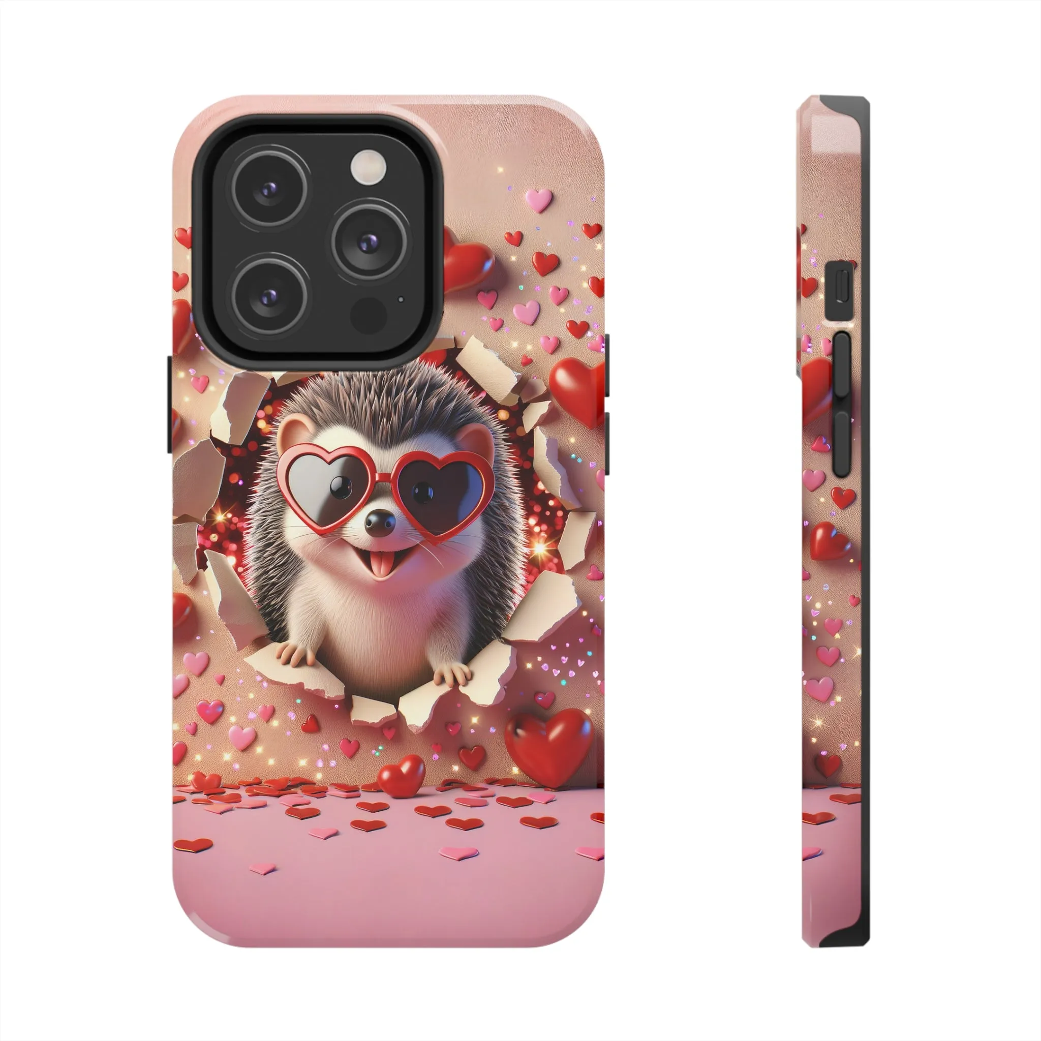 Hole in the wall Hedgehog Digital print Design Tough Phone Case compatible with a large variety of iPhone models, Gift, Phone Case