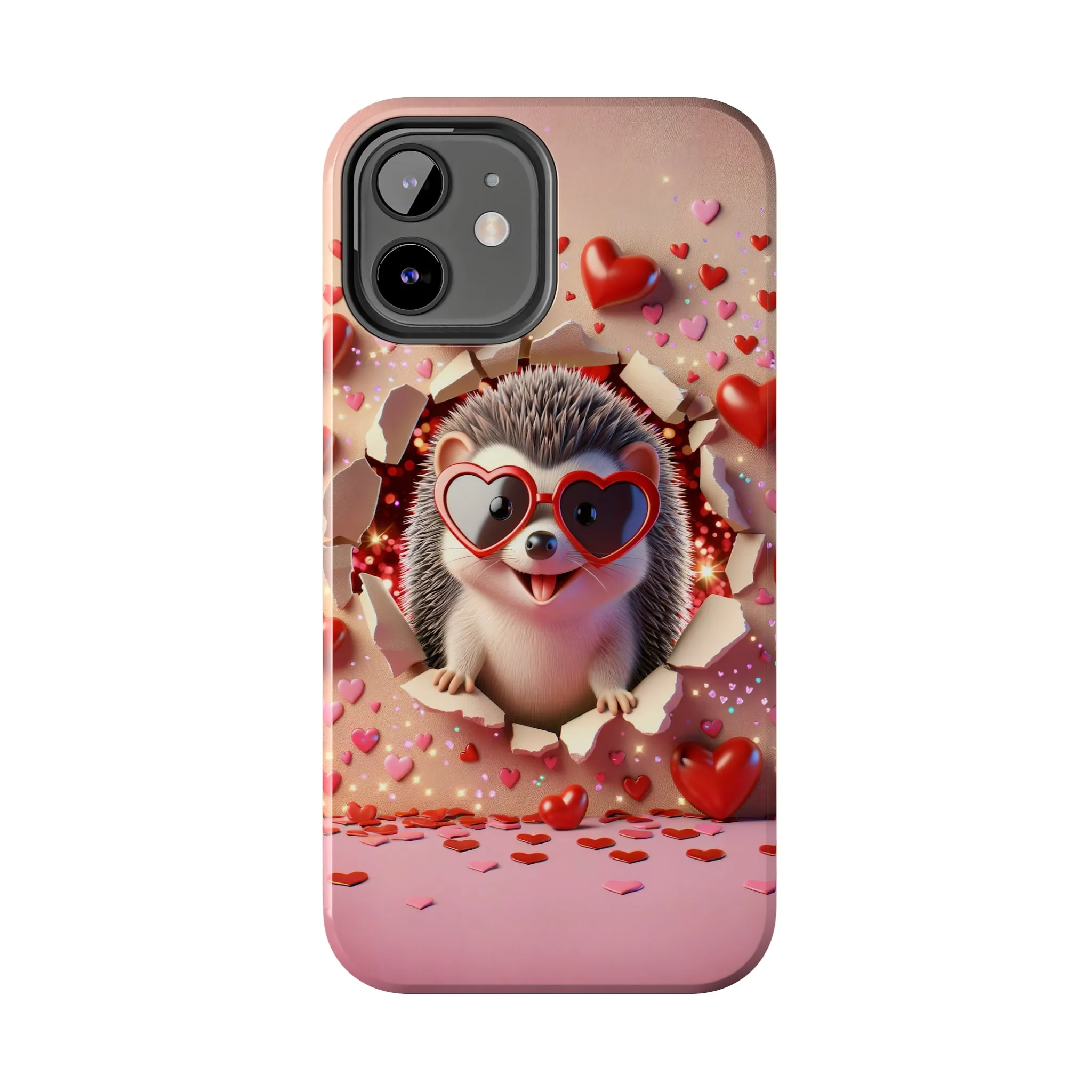 Hole in the wall Hedgehog Digital print Design Tough Phone Case compatible with a large variety of iPhone models, Gift, Phone Case