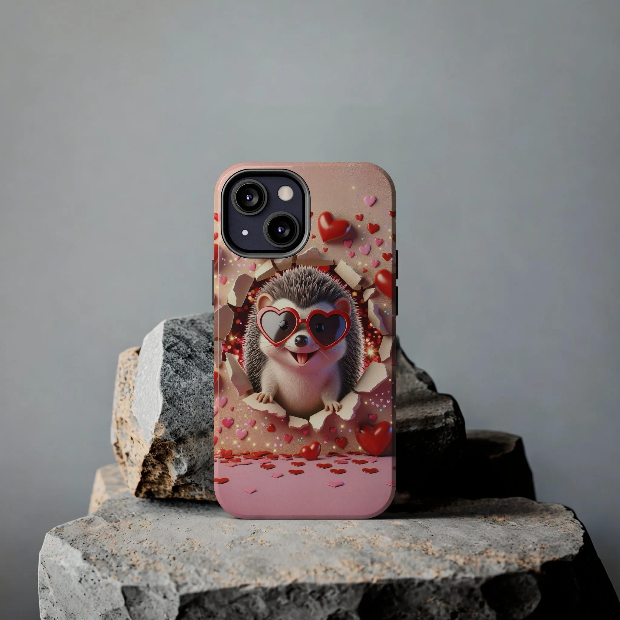 Hole in the wall Hedgehog Digital print Design Tough Phone Case compatible with a large variety of iPhone models, Gift, Phone Case