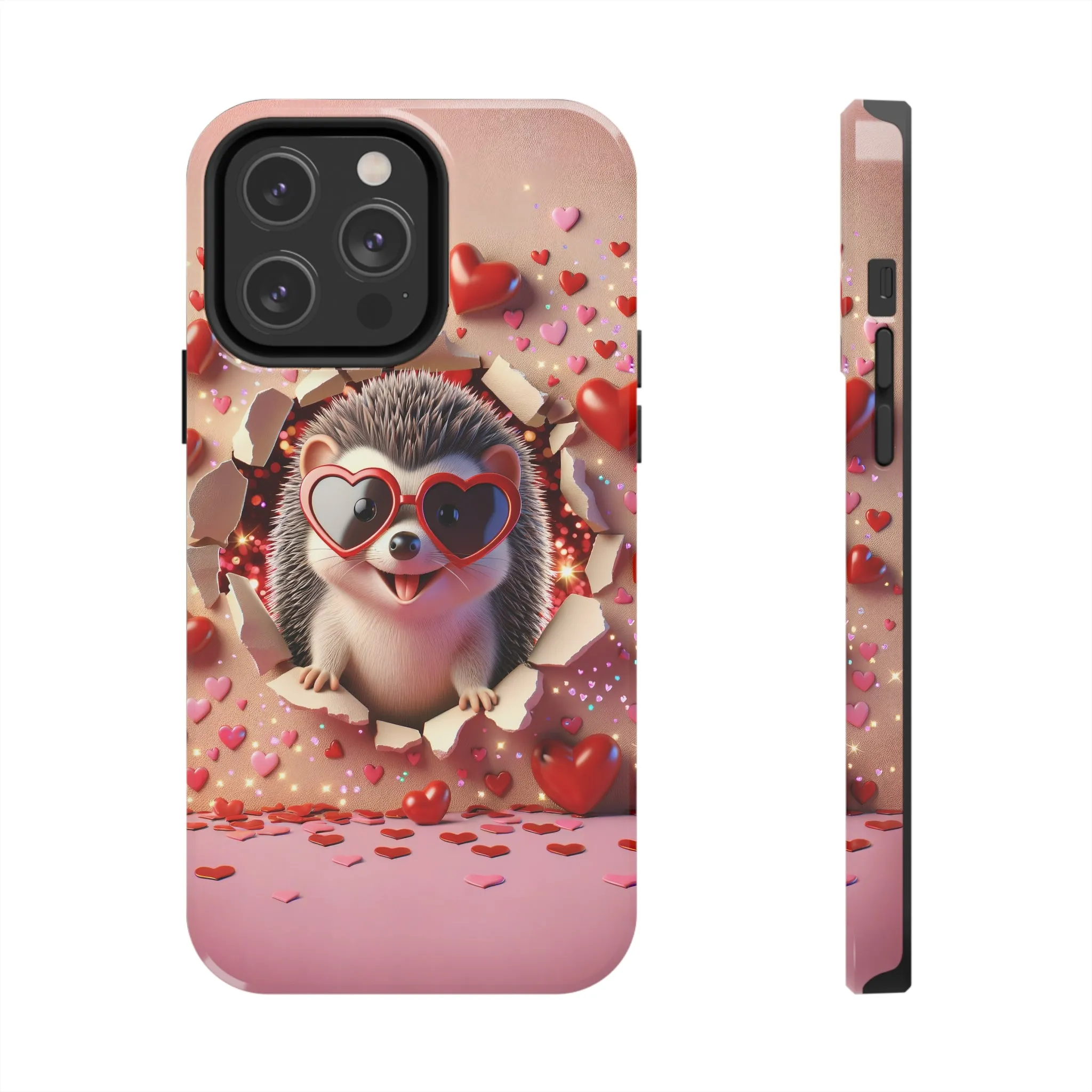 Hole in the wall Hedgehog Digital print Design Tough Phone Case compatible with a large variety of iPhone models, Gift, Phone Case