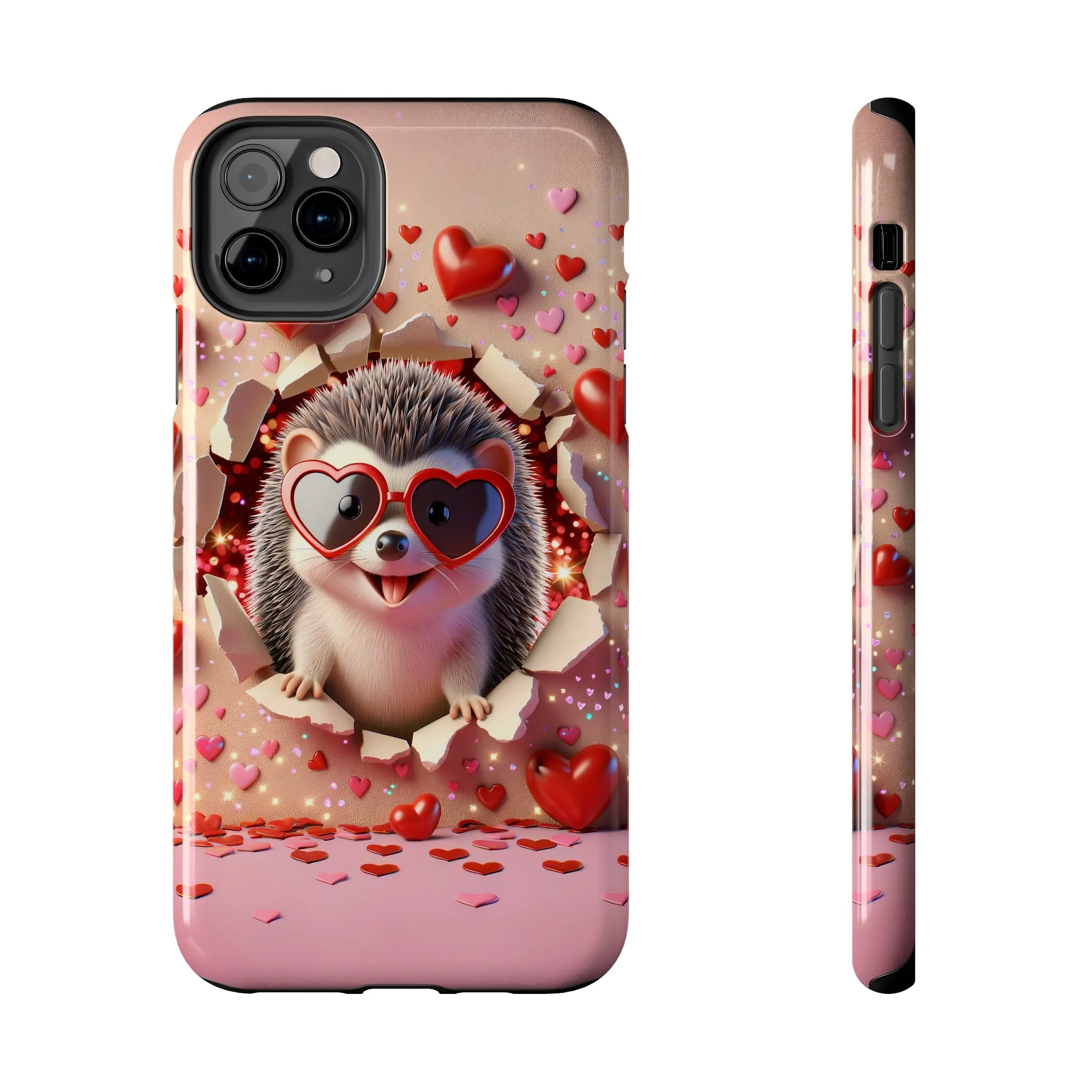 Hole in the wall Hedgehog Digital print Design Tough Phone Case compatible with a large variety of iPhone models, Gift, Phone Case