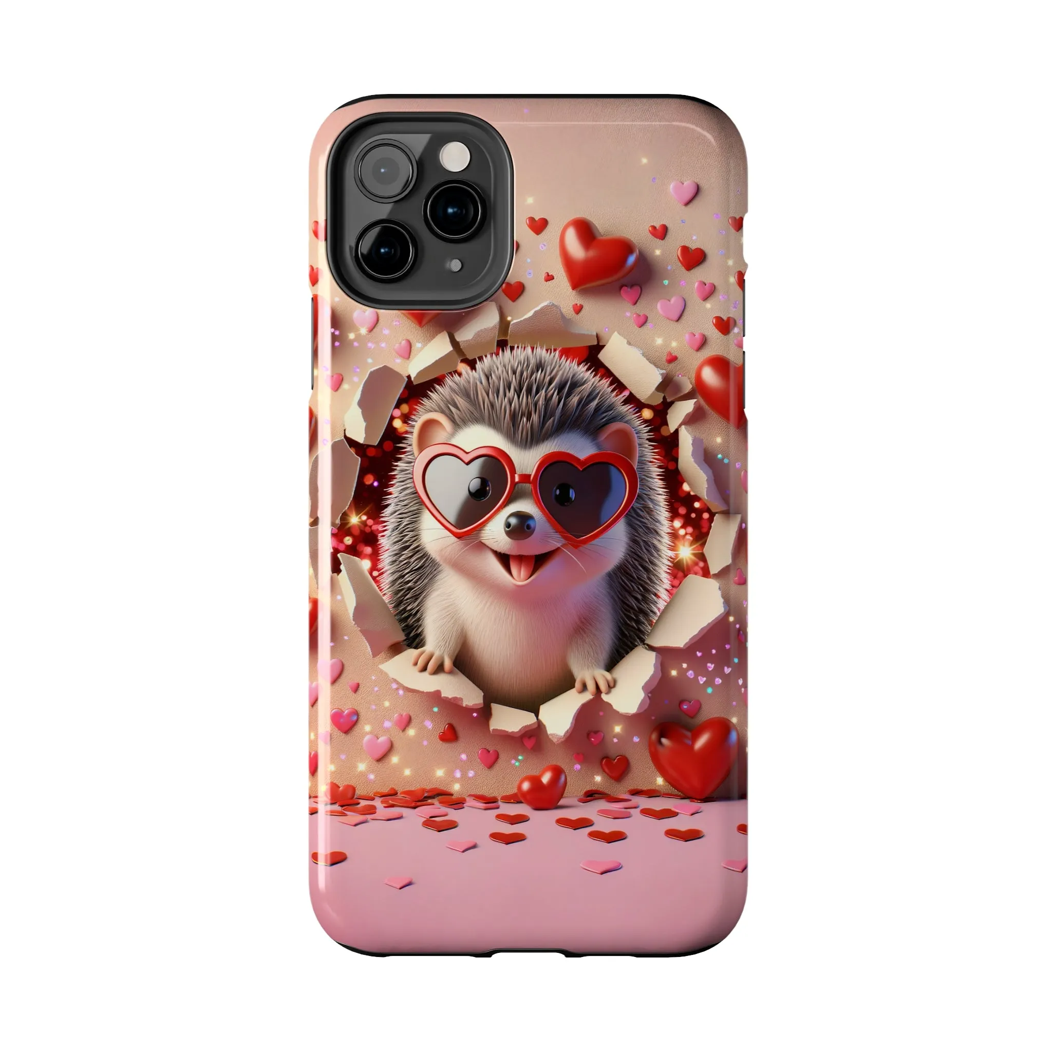 Hole in the wall Hedgehog Digital print Design Tough Phone Case compatible with a large variety of iPhone models, Gift, Phone Case