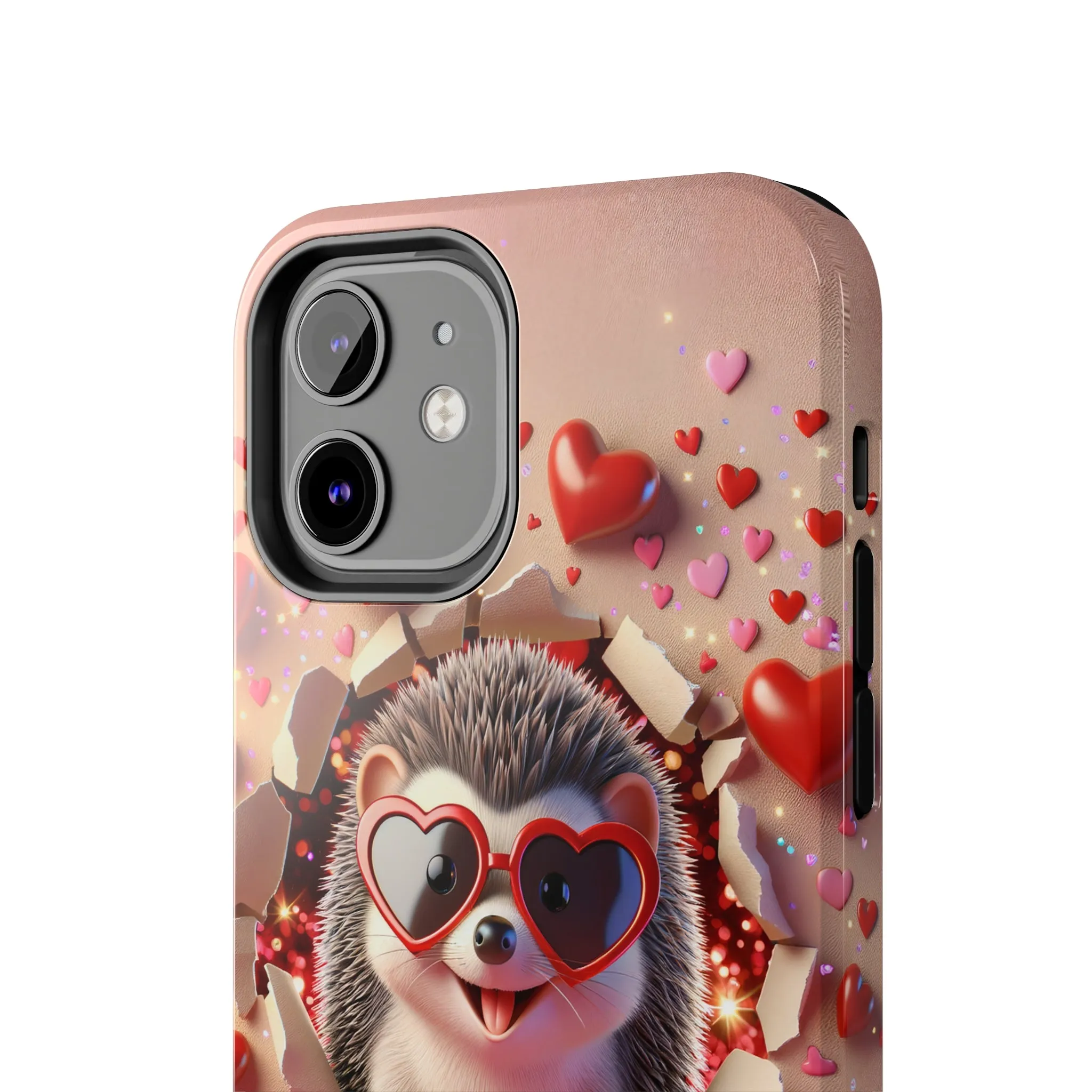 Hole in the wall Hedgehog Digital print Design Tough Phone Case compatible with a large variety of iPhone models, Gift, Phone Case