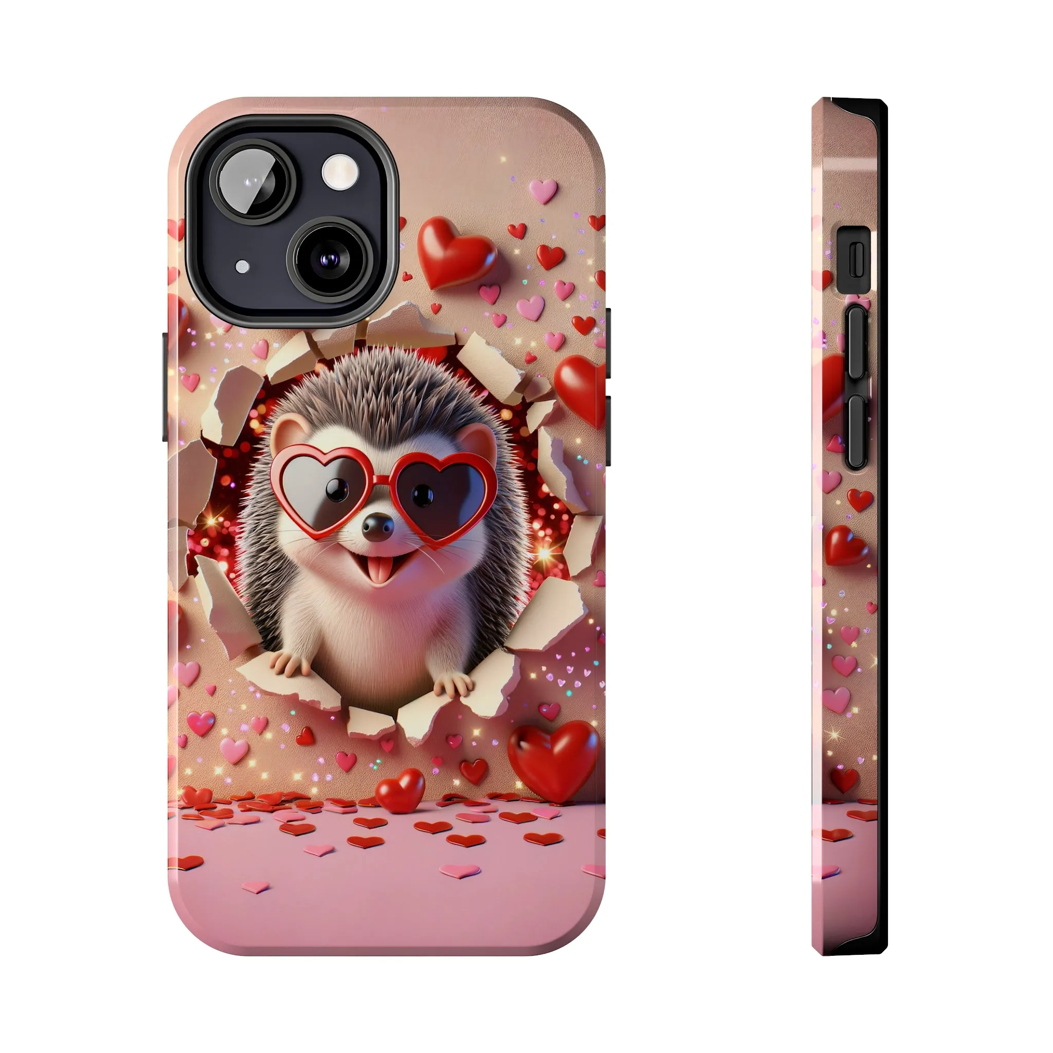 Hole in the wall Hedgehog Digital print Design Tough Phone Case compatible with a large variety of iPhone models, Gift, Phone Case