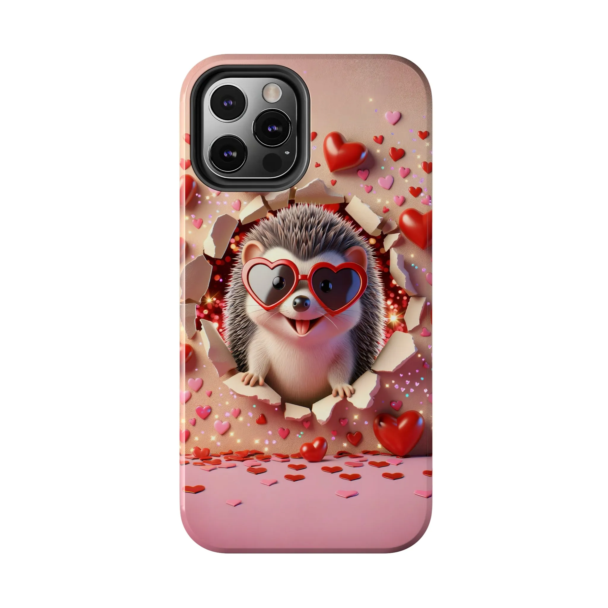 Hole in the wall Hedgehog Digital print Design Tough Phone Case compatible with a large variety of iPhone models, Gift, Phone Case