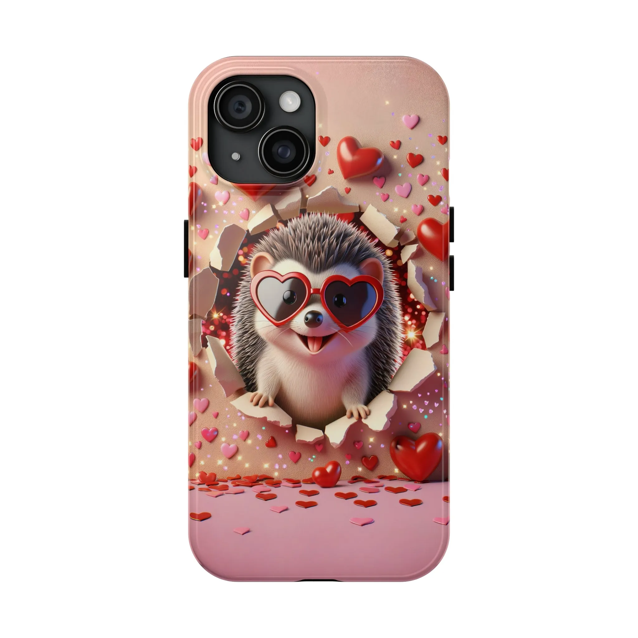 Hole in the wall Hedgehog Digital print Design Tough Phone Case compatible with a large variety of iPhone models, Gift, Phone Case